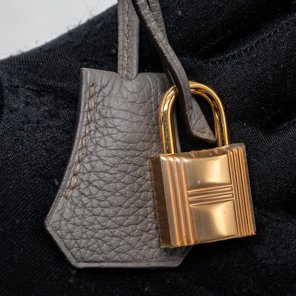 HERMES BIRKIN 30 TOGO LEATHER GRIS ETAIN RGHW