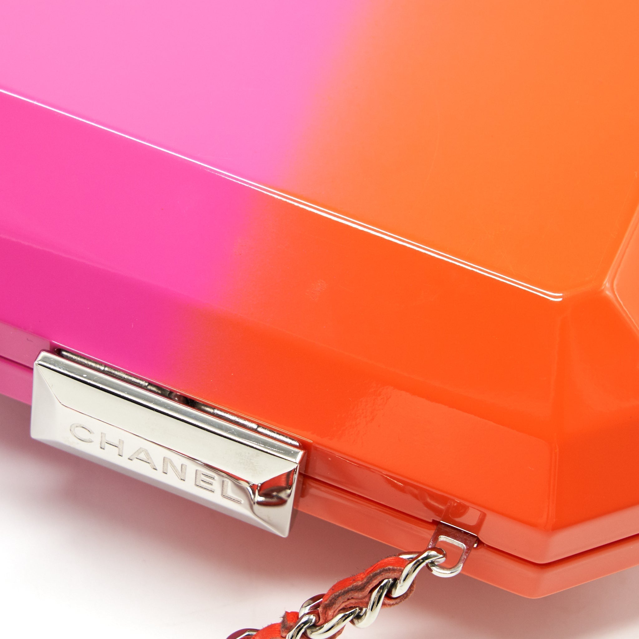 CHANEL RUNWAY MINAUDIERE CLUTCH PINK/ ORANGE