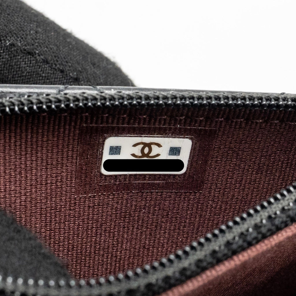 CHANEL MINI 2.55 REISSUE WALLET ON CHAIN AGED CALFSKIN BLACK GHW(MICROCHIP)