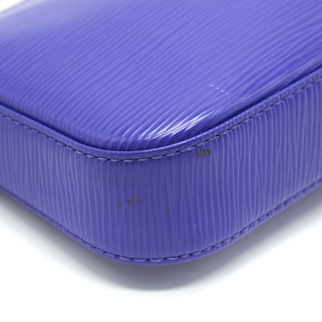 LOUIS VUITTON VINTAGE POCHETTE ACCESSORIES EPI LEATHER PURPLE