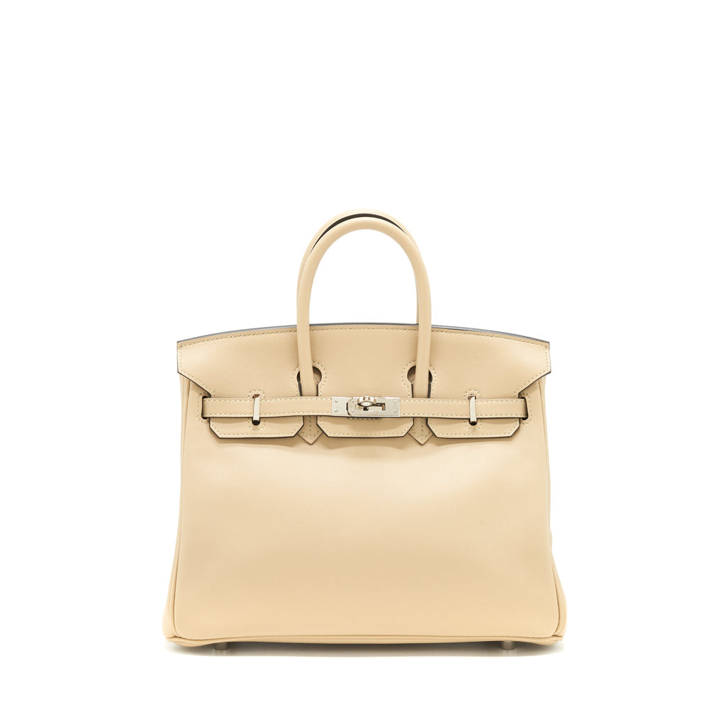 HERMES BIRKIN 25 SWIFT LEATHER TRENCH SHW