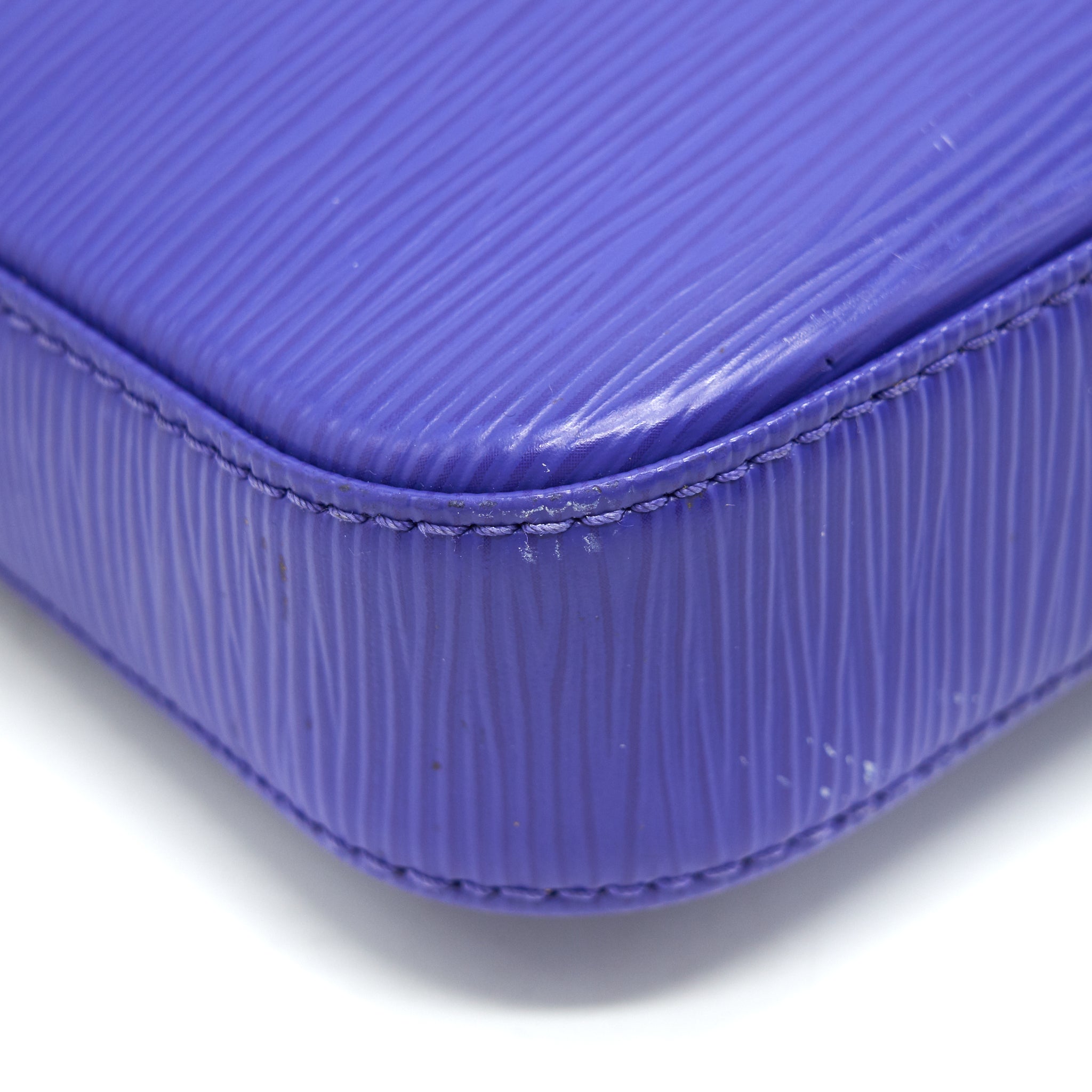 LOUIS VUITTON VINTAGE POCHETTE ACCESSORIES EPI LEATHER PURPLE