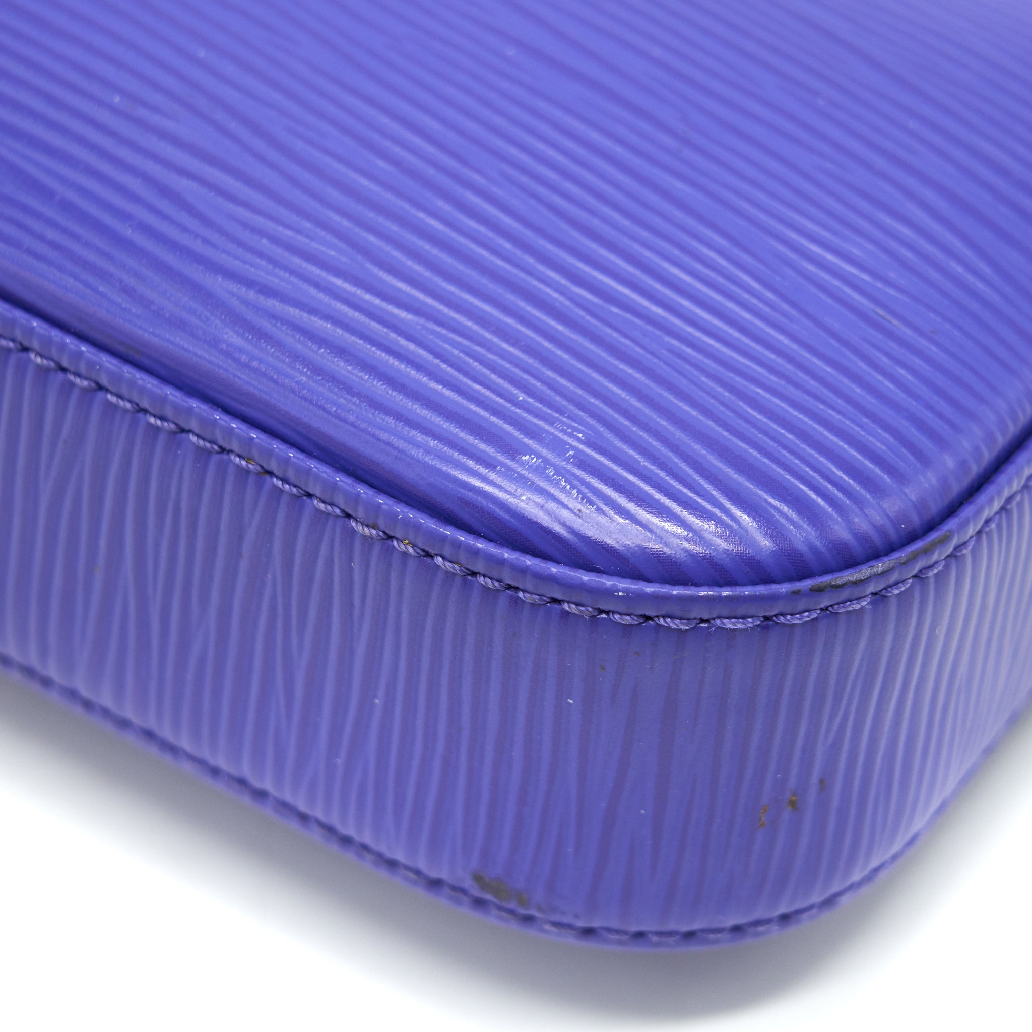 LOUIS VUITTON VINTAGE POCHETTE ACCESSORIES EPI LEATHER PURPLE