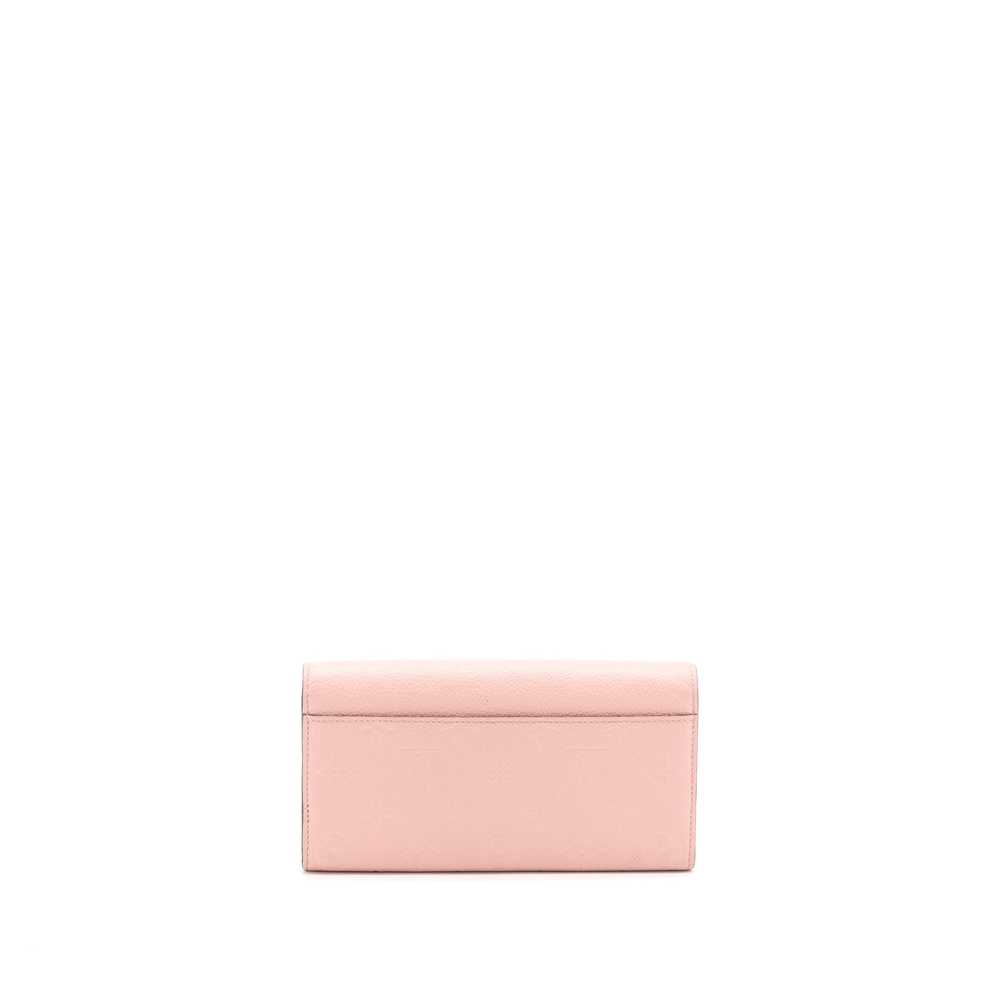LOUIS VUITTON SARAH WALLET MONOGRAM EMPREINTE LIGHT PINK GHW