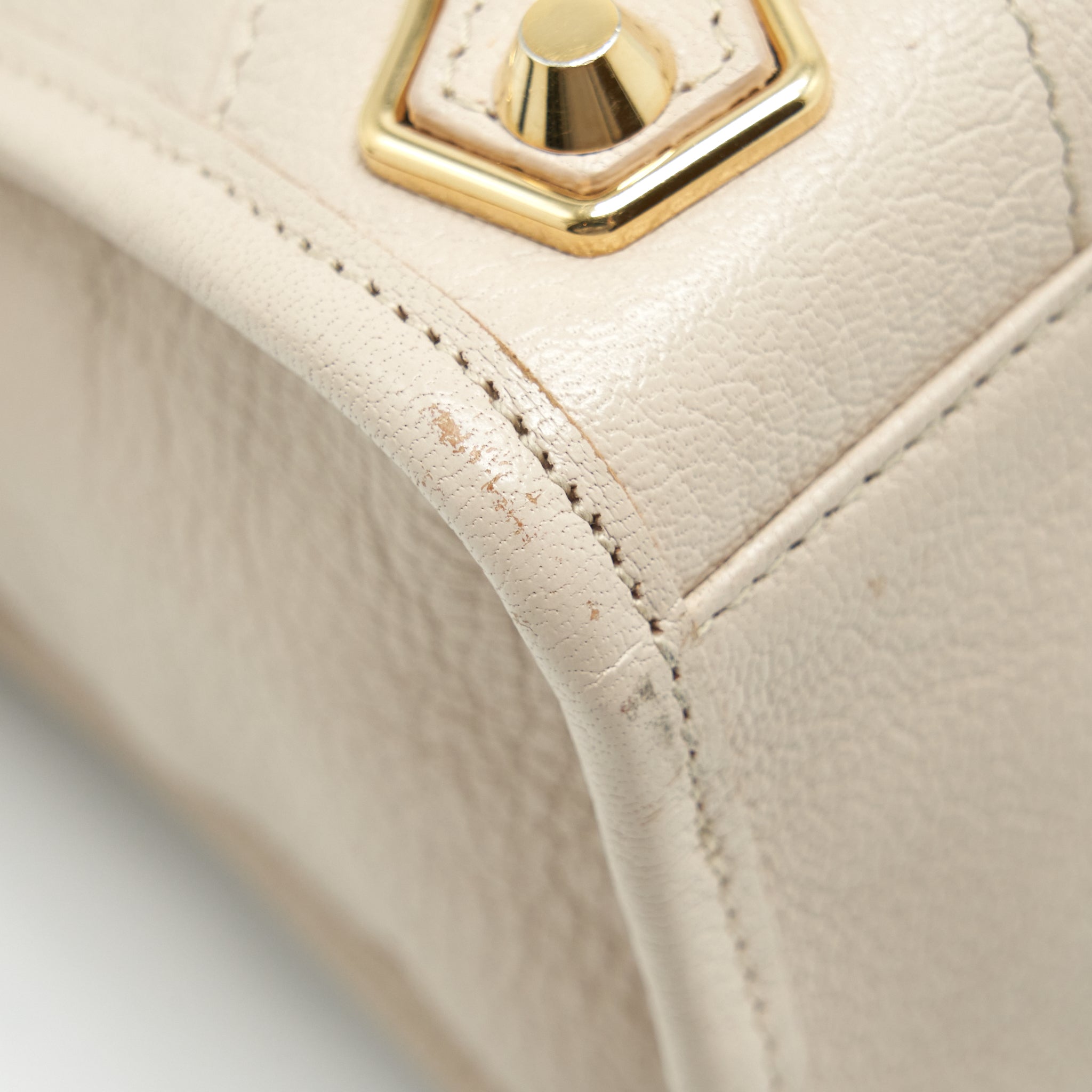 BALENCIAGA MINI CITY BAG BEIGE GHW