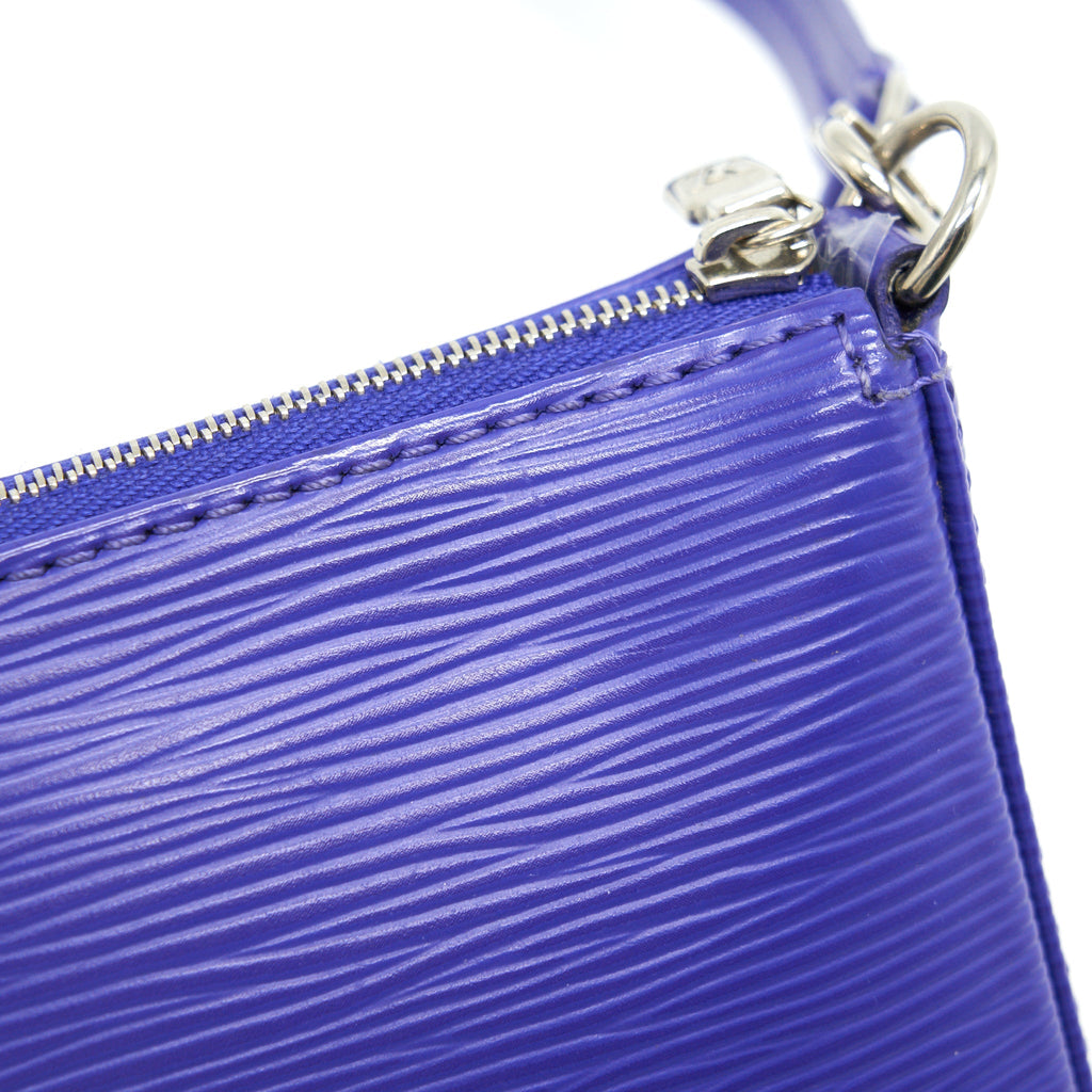 LOUIS VUITTON VINTAGE POCHETTE ACCESSORIES EPI LEATHER PURPLE