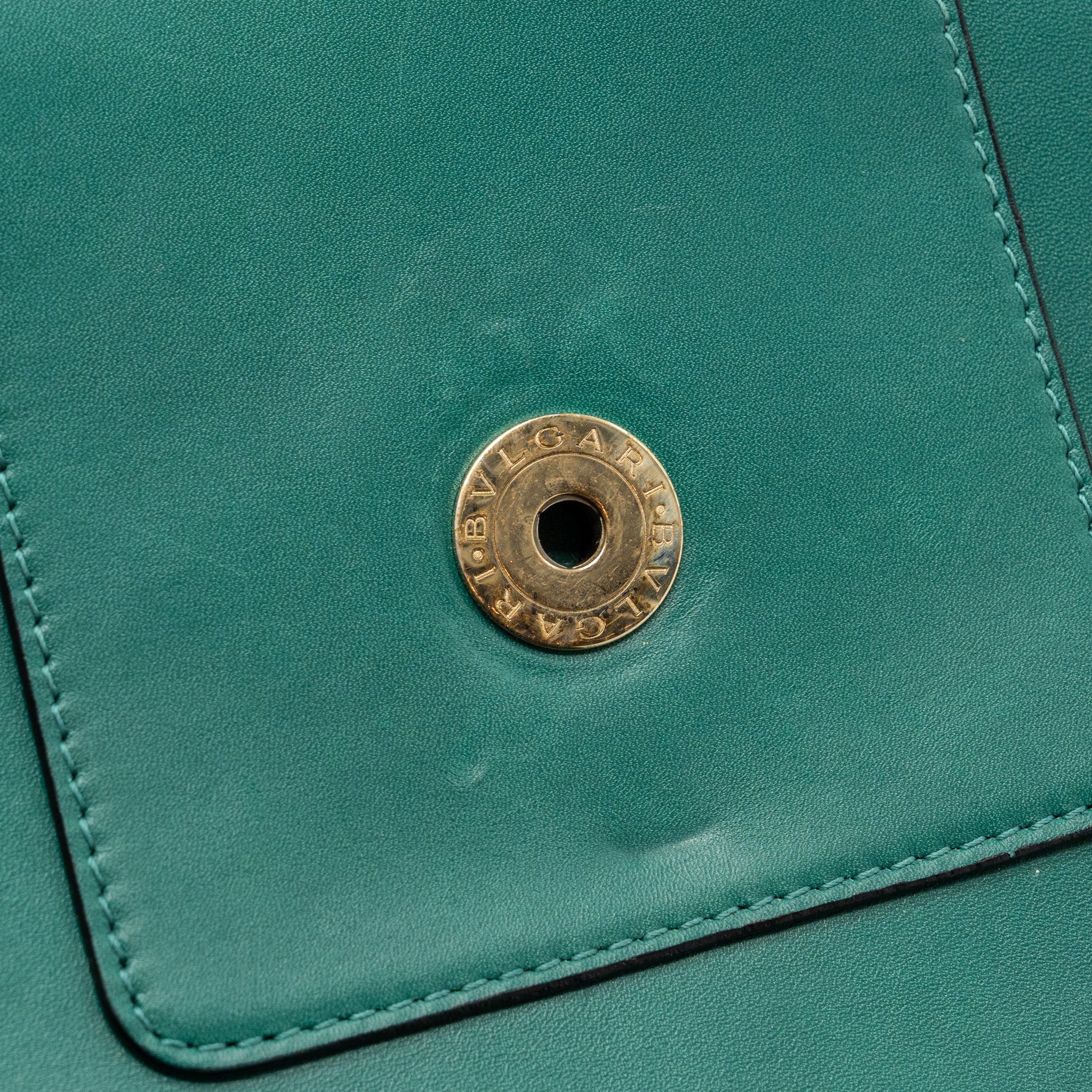 BVLGARI SERPENTI FOREVER CHAIN BAG CALFSKIN GREEN LGHW