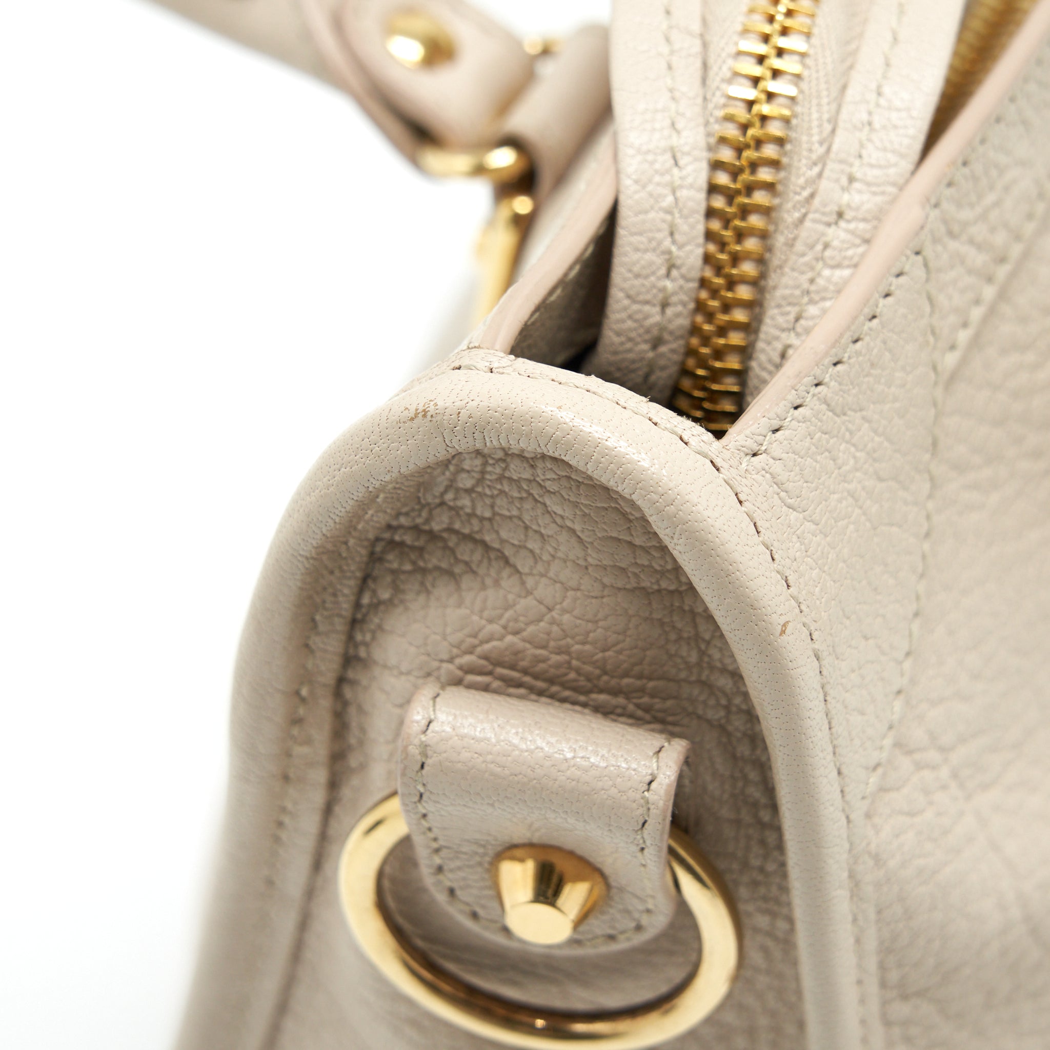 BALENCIAGA MINI CITY BAG BEIGE GHW