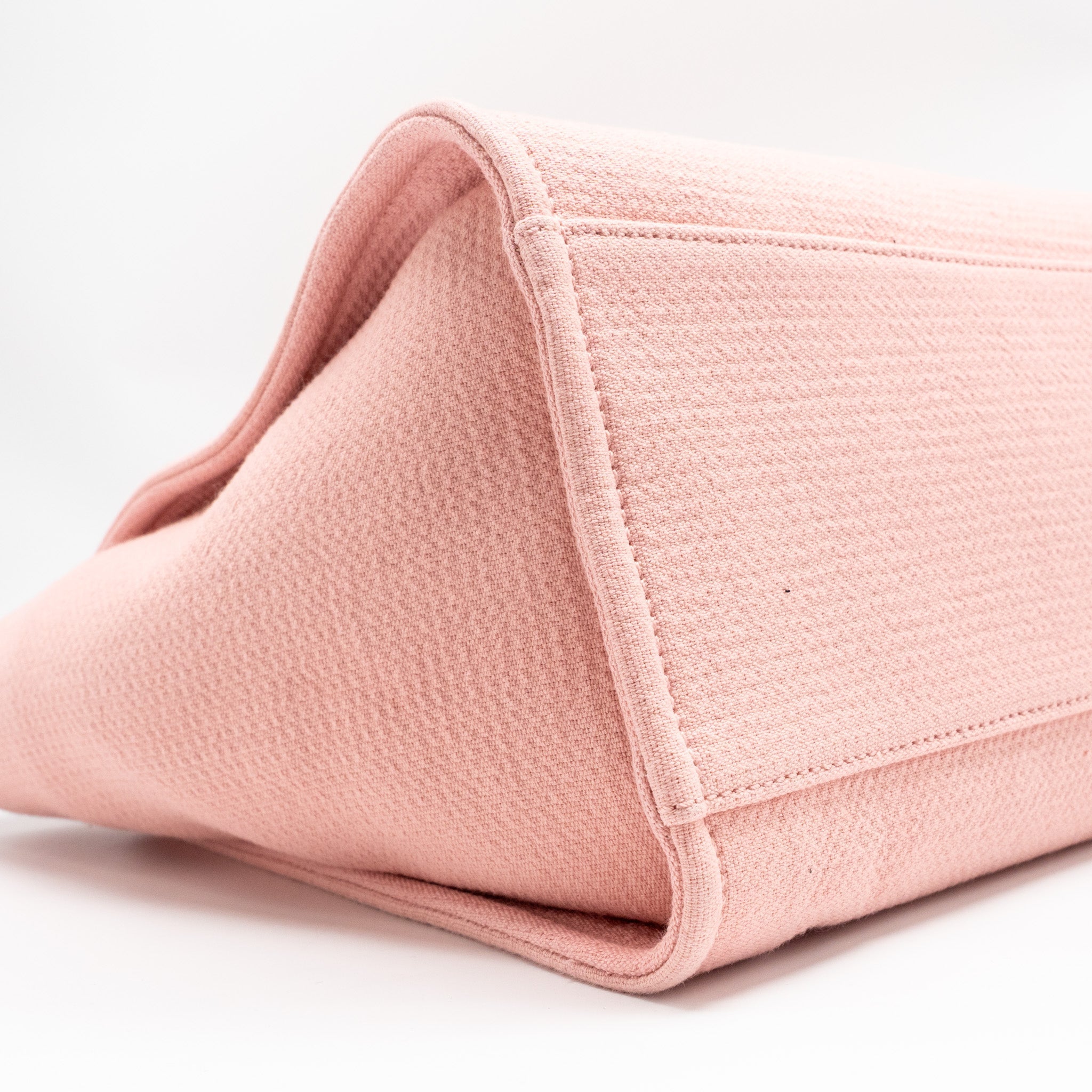 CHANEL DEAUVILLE TOTE BAG CANVAS/LEATHER PINK/WHITE SHW (MICROCHIP)