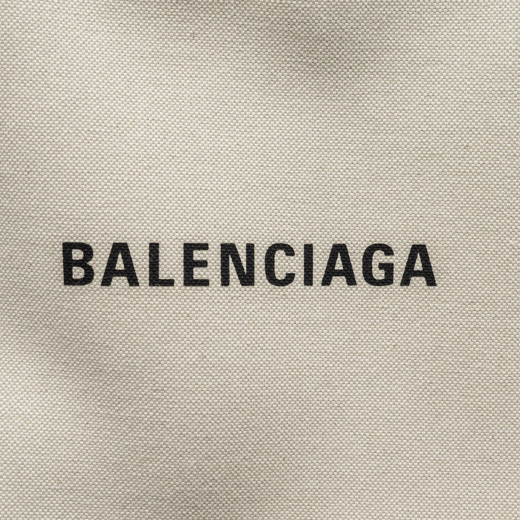 BALENCIAGA CABAS TOTE BAG CANVAS/CALFSKIN BEIGE/BLACK SHW