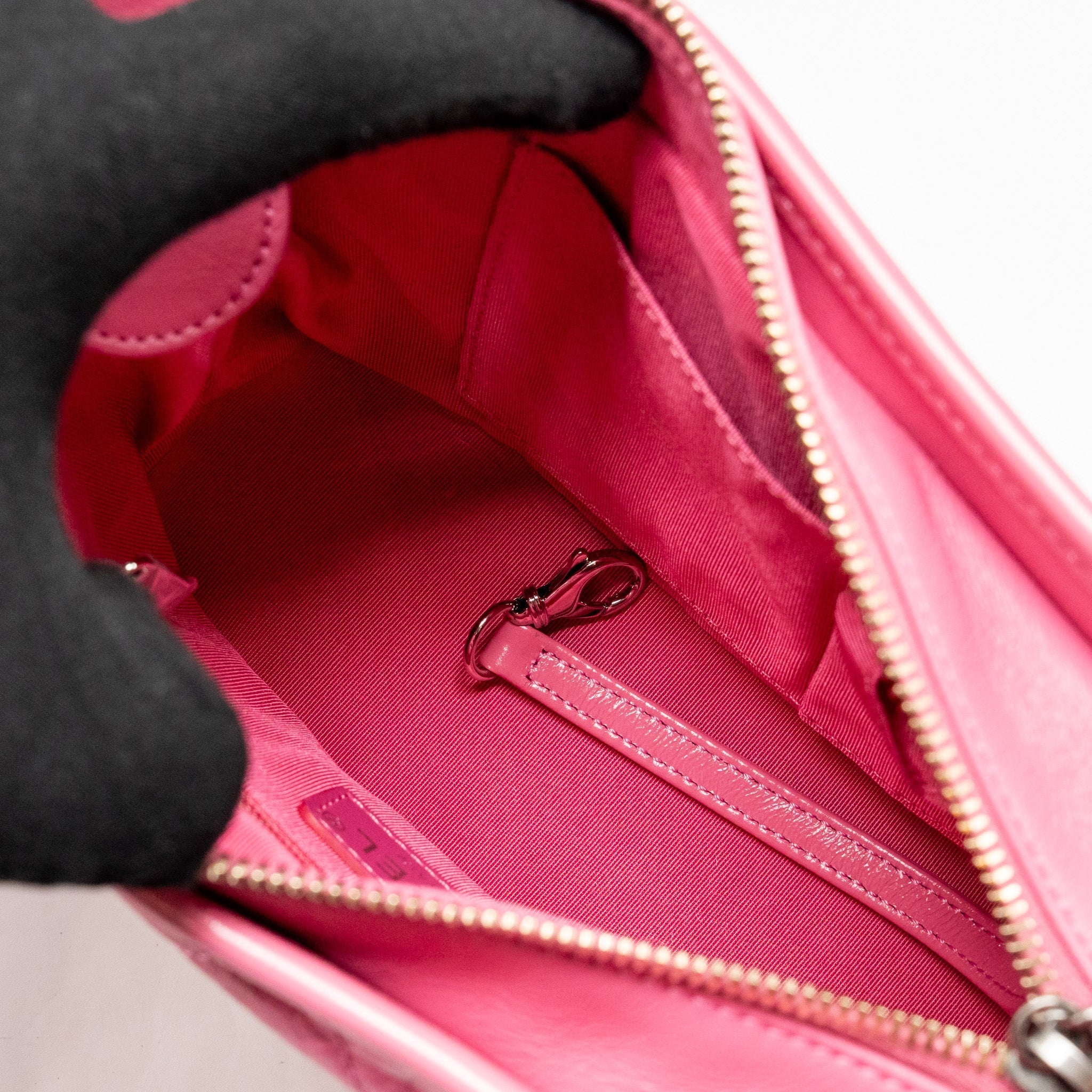 CHANEL SMALL GABRIELLE HOBO BAG AGED CALFSKIN PINK MULTICOLOURED HARDWARE