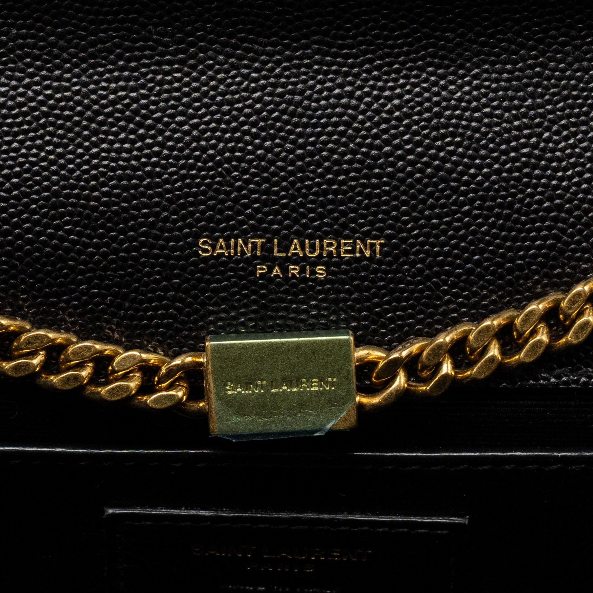 SAINT LAURENT/YSL MEDIUM KATE BAG GRAINED CALFSKIN BLACK GHW