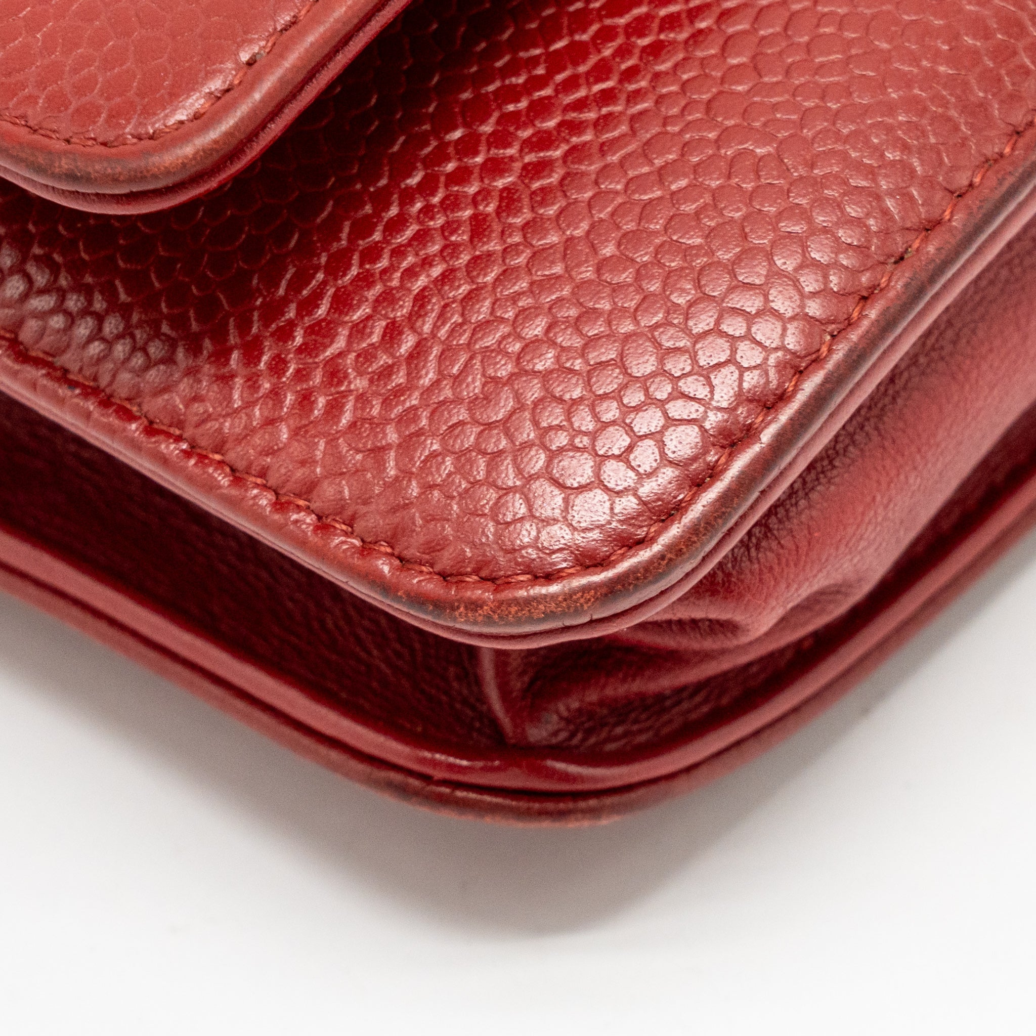 CHANEL TIMELESS WALLET ON CHAIN CAVIAR RED SHW