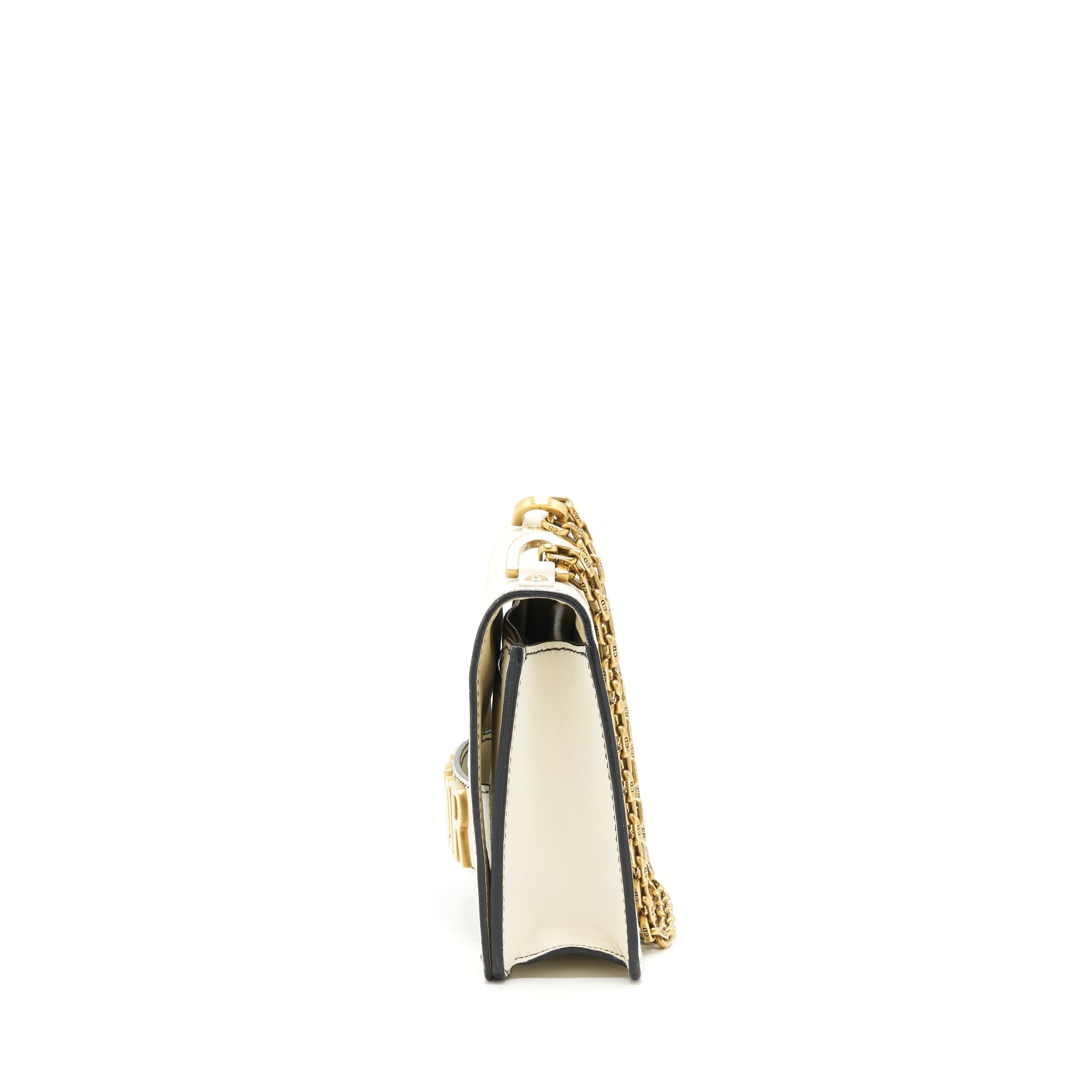 DIOR J'ADIOR FLAP BAG CHAIN BAG CLUTCH WHITE GHW