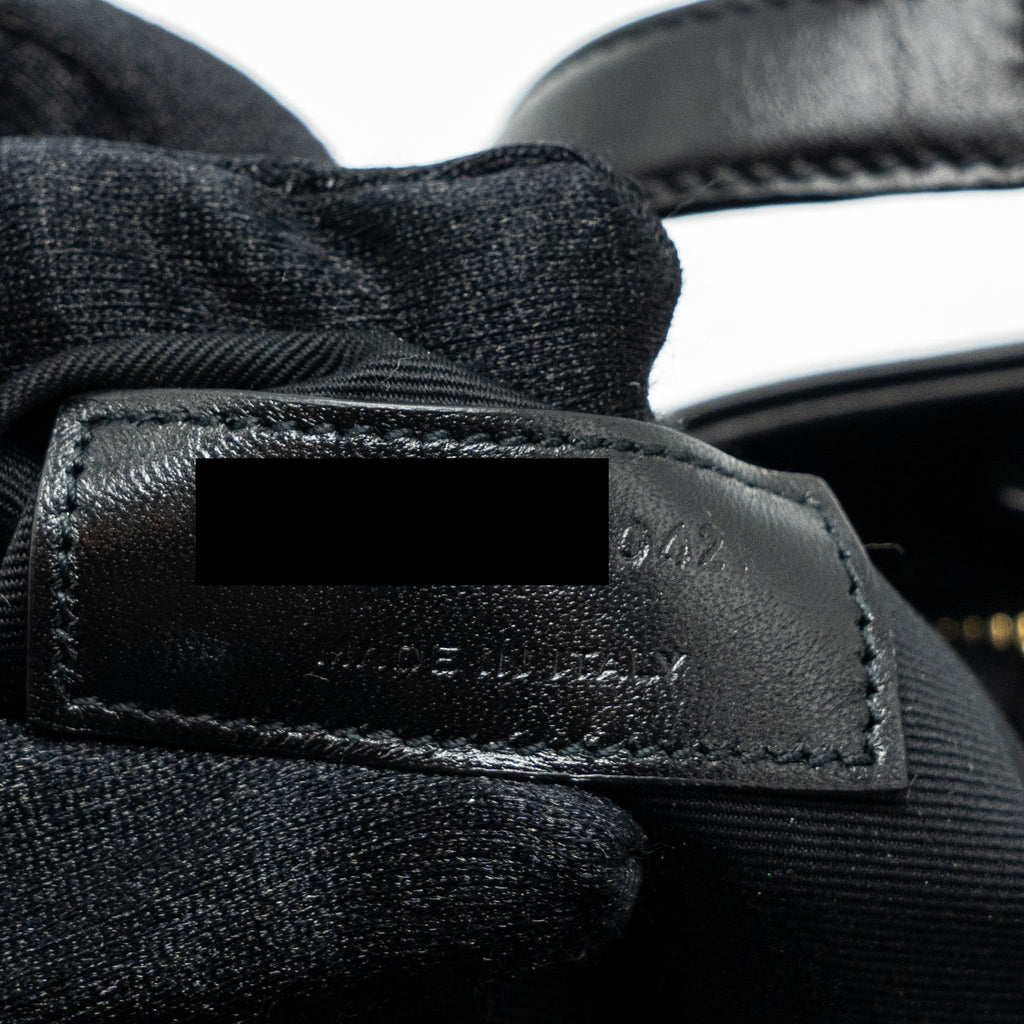 SAINT LAURENT/YSL LE 5 A 7 HOBO BAG SMOOTH CALFSKIN BLACK GHW