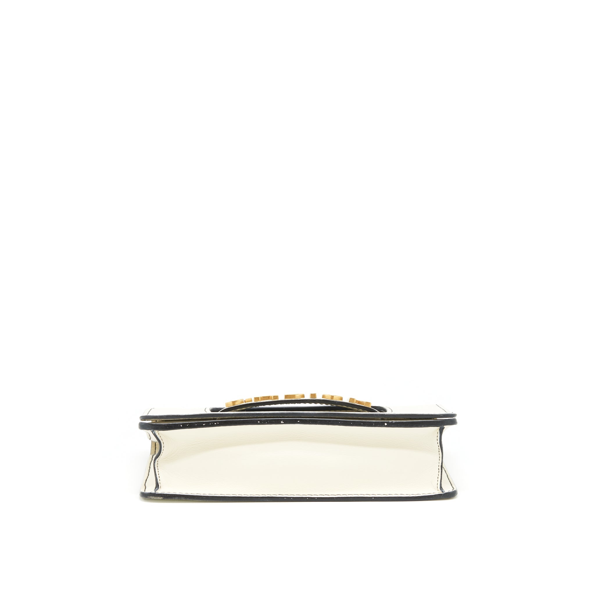 DIOR J'ADIOR FLAP BAG CHAIN BAG CLUTCH WHITE GHW