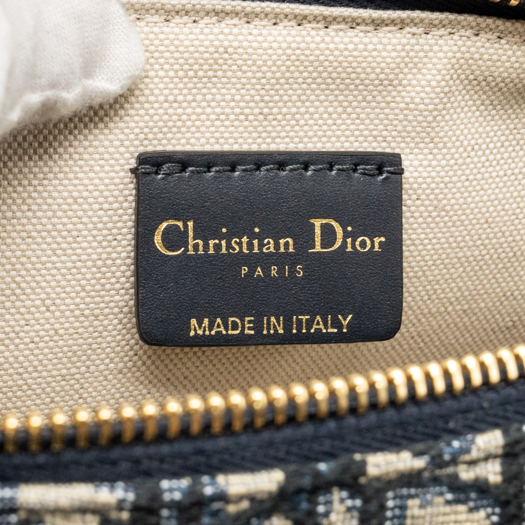 DIOR CLUB BAG BLUE OBLIQUE CANVAS LGHW