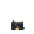 CHANEL SMALL BOY BAG CAVIAR BLACK GHW (MICROCHIP )