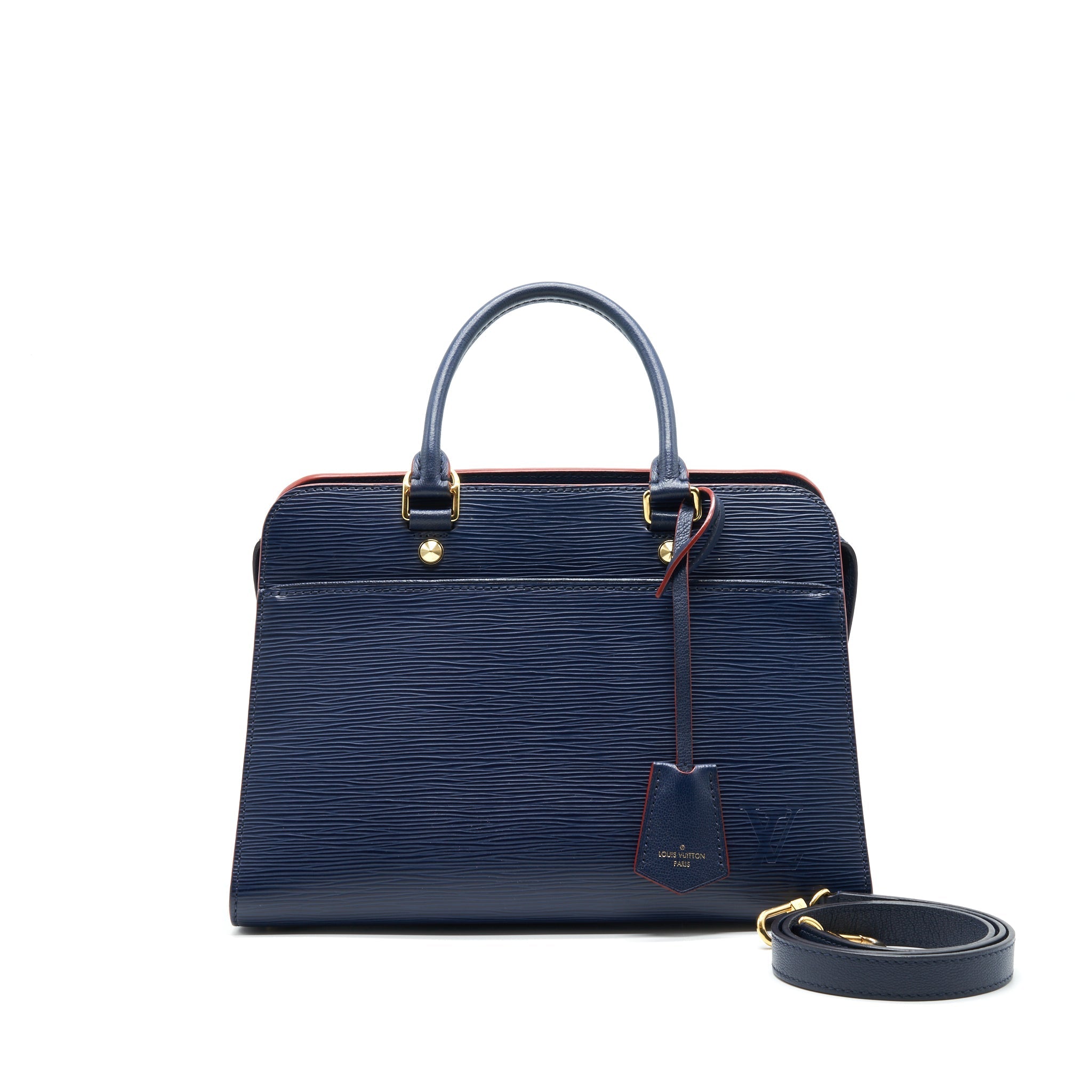 LOUIS VUITTON EPI LEATHER TOTE BAG NAVY