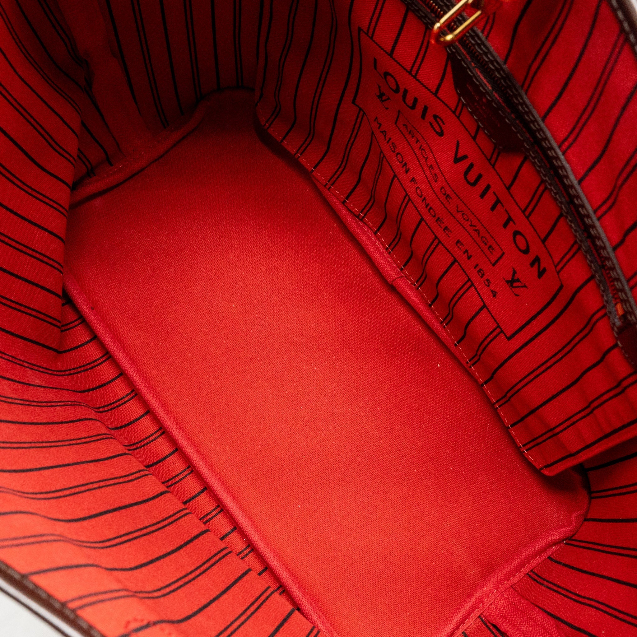 LOUIS VUITTON NEVERFULL MM DAMIER EBENE CANVAS GHW