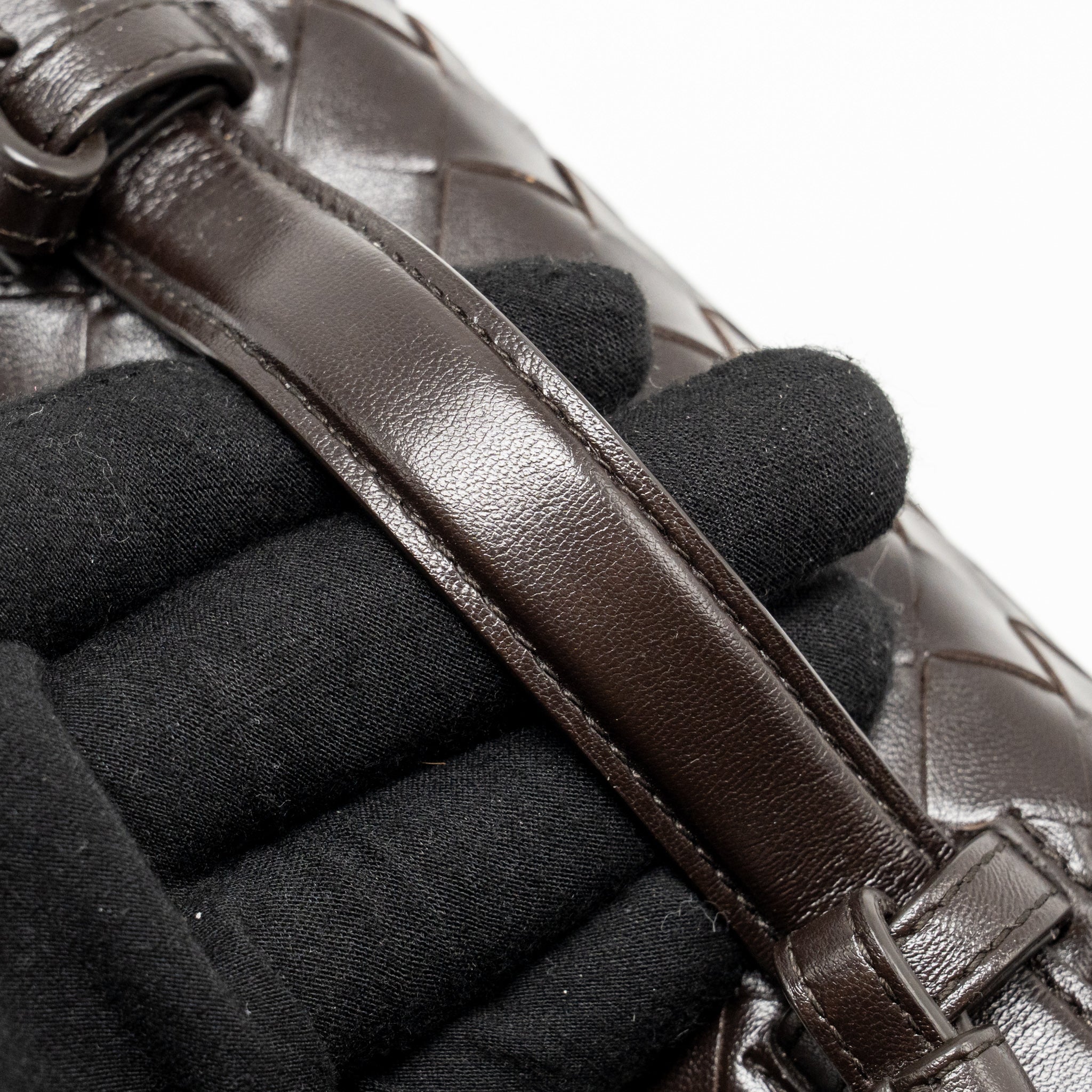 BOTTEGA VENETA BANG BANG VANITY CASE WITH STRAP INTRECCIATO LEATHER FONDANT GHW