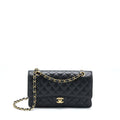 CHANEL MEDIUM CLASSIC FLAP BAG CAVIAR BLACK GHW