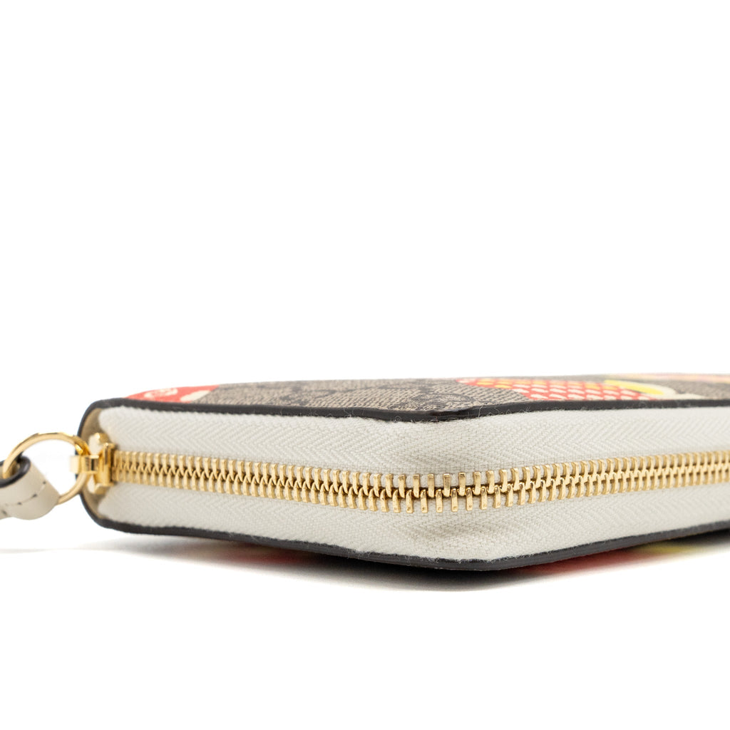 GUCCI ZIPPER WALLET GG SUPREME CANVAS WITH PRINT MULTICOLOR LGHW