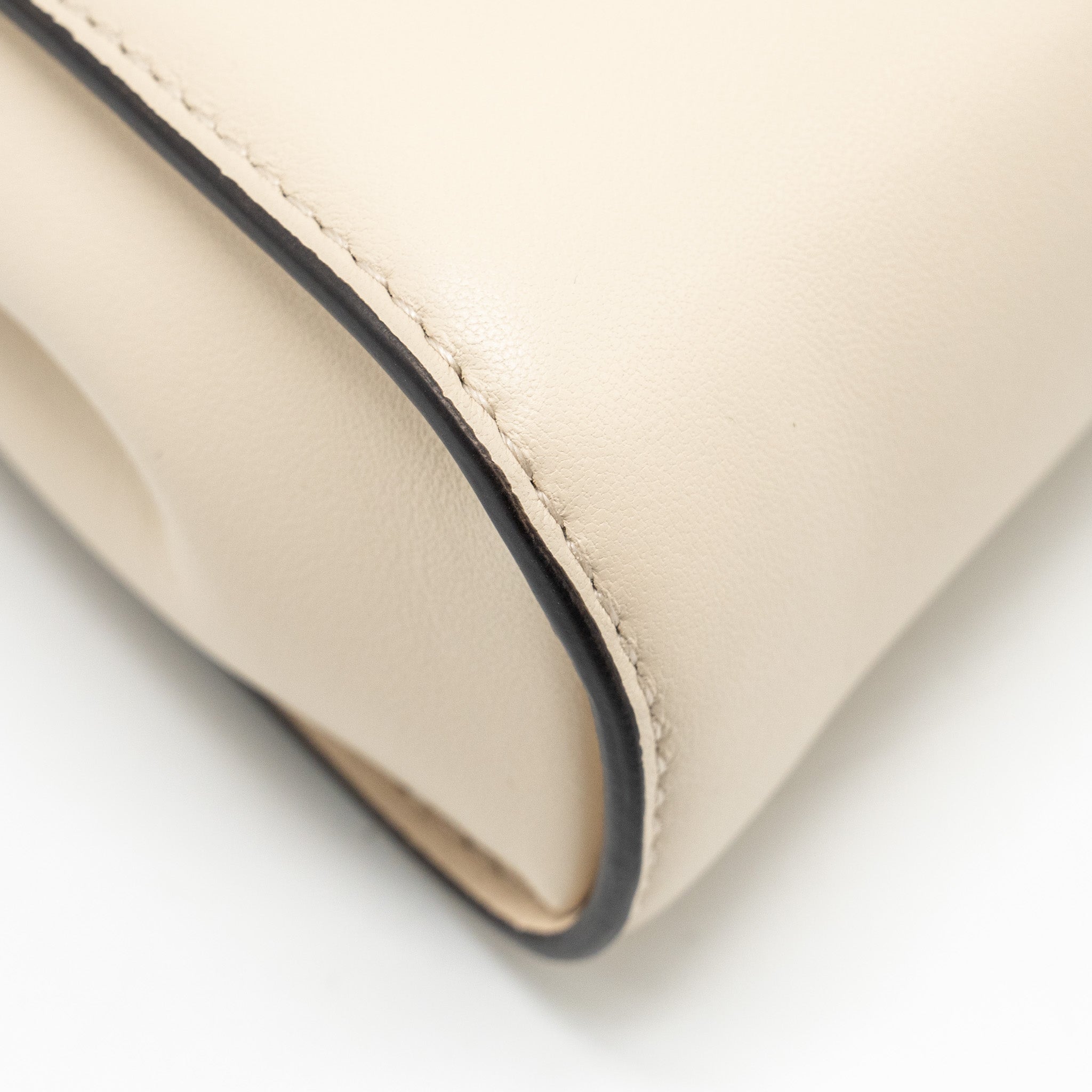 FENDI NANO PEEKABOO LAMBSKIN WHITE GHW