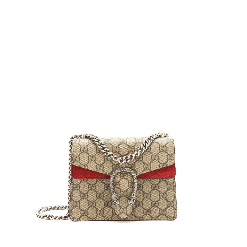 GUCCI DIONYSUS GG SUPREME MINI BAG RED