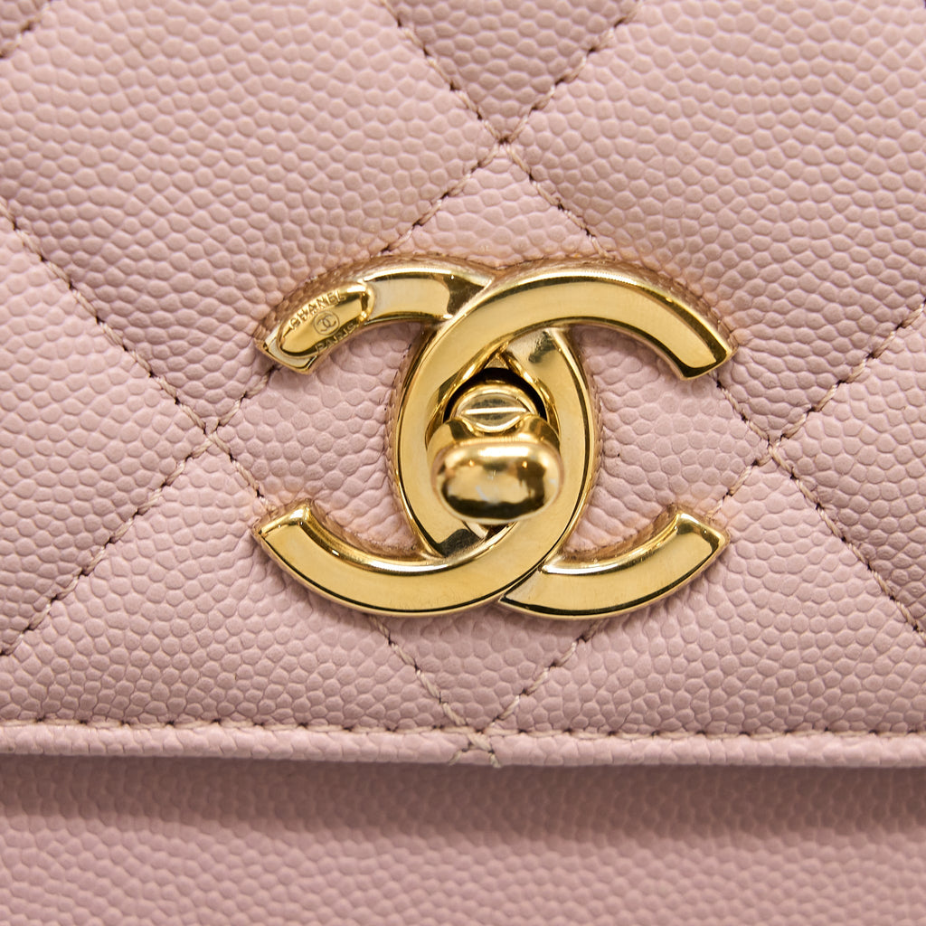 CHANEL SMALL BUSINESS AFFINITY BAG CAVIAR LIGHT PINK LGHW