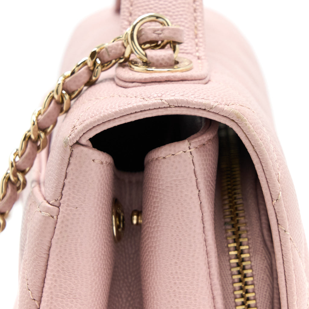 CHANEL SMALL BUSINESS AFFINITY BAG CAVIAR LIGHT PINK LGHW
