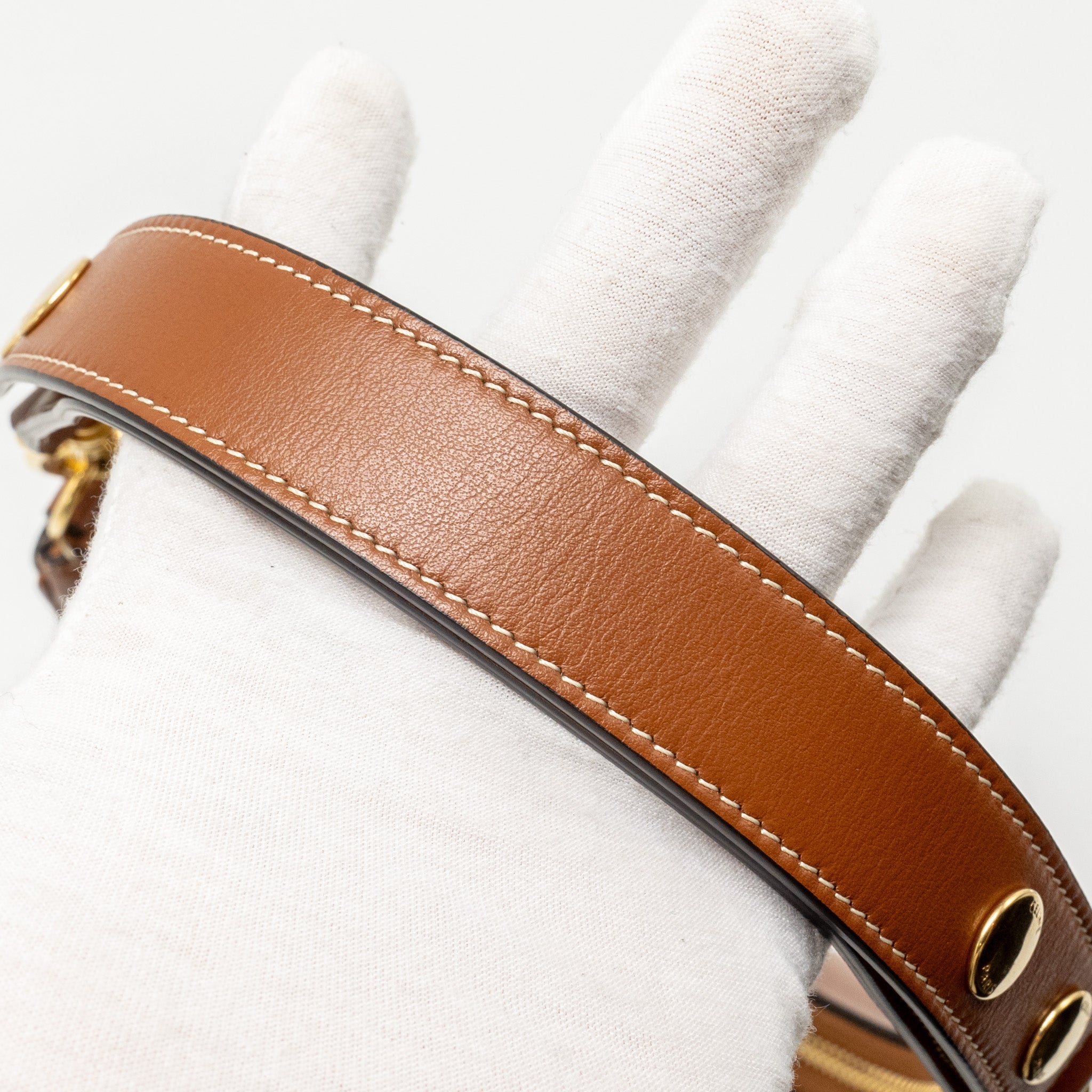CELINE MEDIUM AVA STRAP BAG SMOOTH CALFSKIN TAN GHW