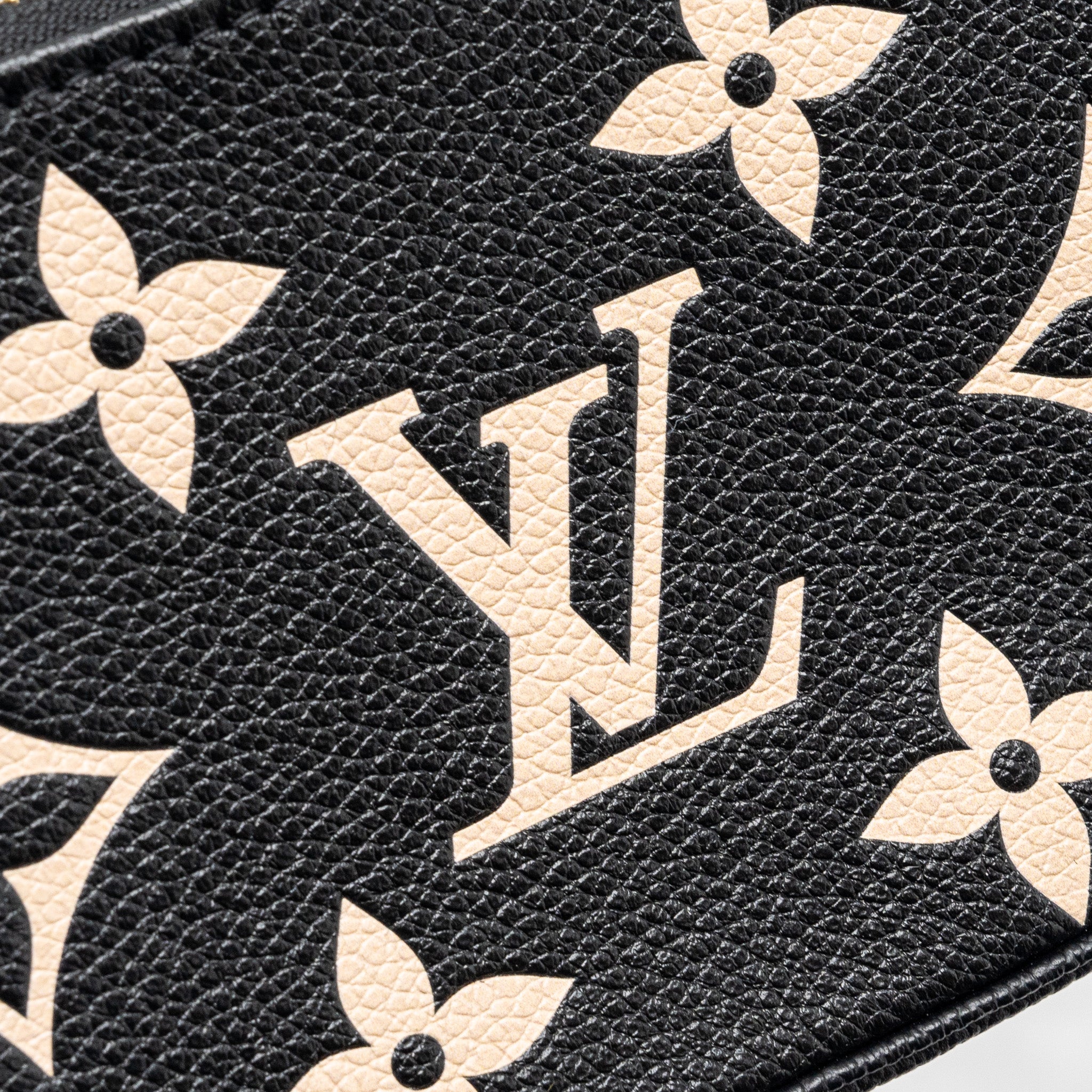 LOUIS VUITTON MINI POCHETTE ACCESSORIES BICOLOUR MONOGRAM EMPREINTE GHW