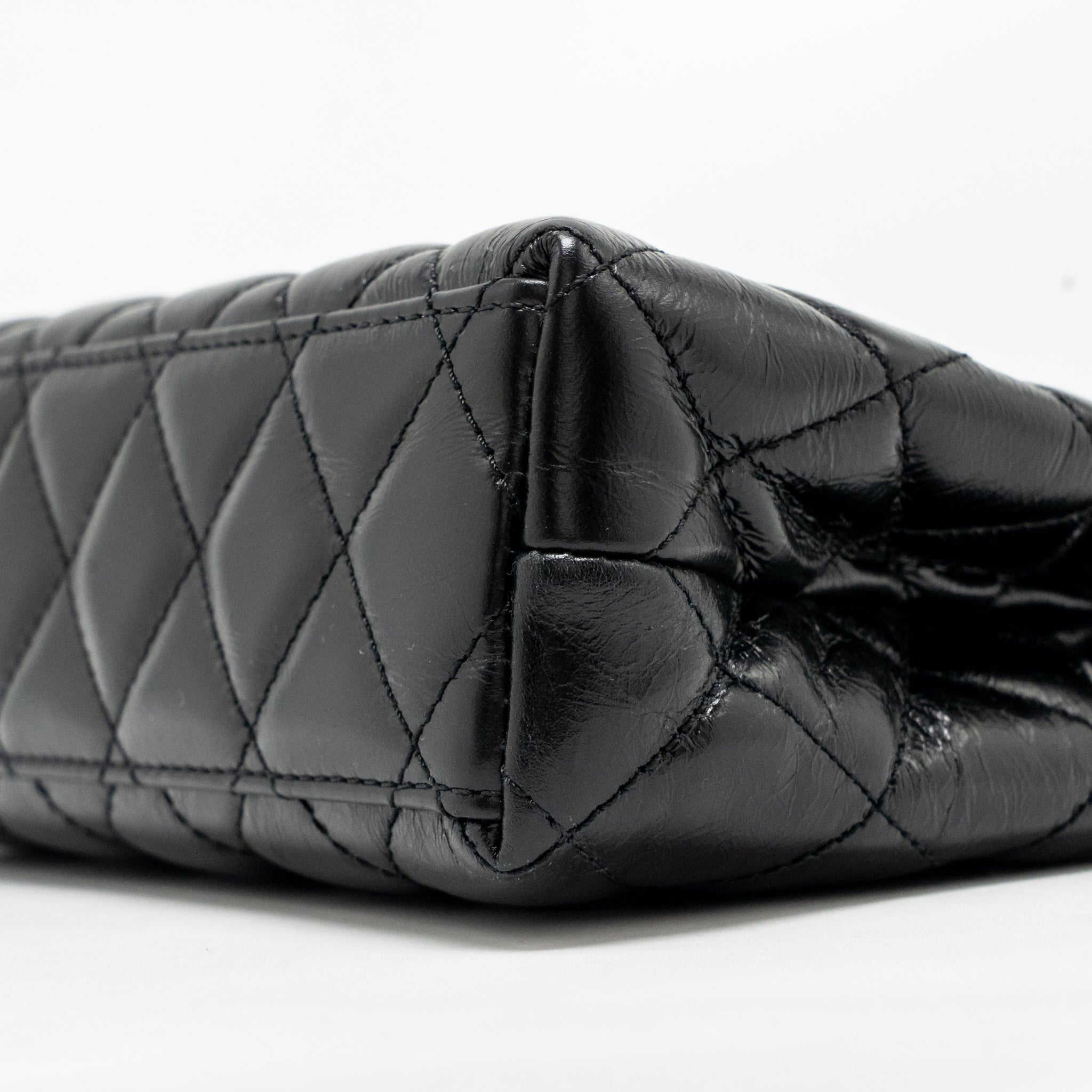 CHANEL MINI KELLY SHOPPING TOTE BAG CALFSKIN BLACK GHW (MICROCHIP)