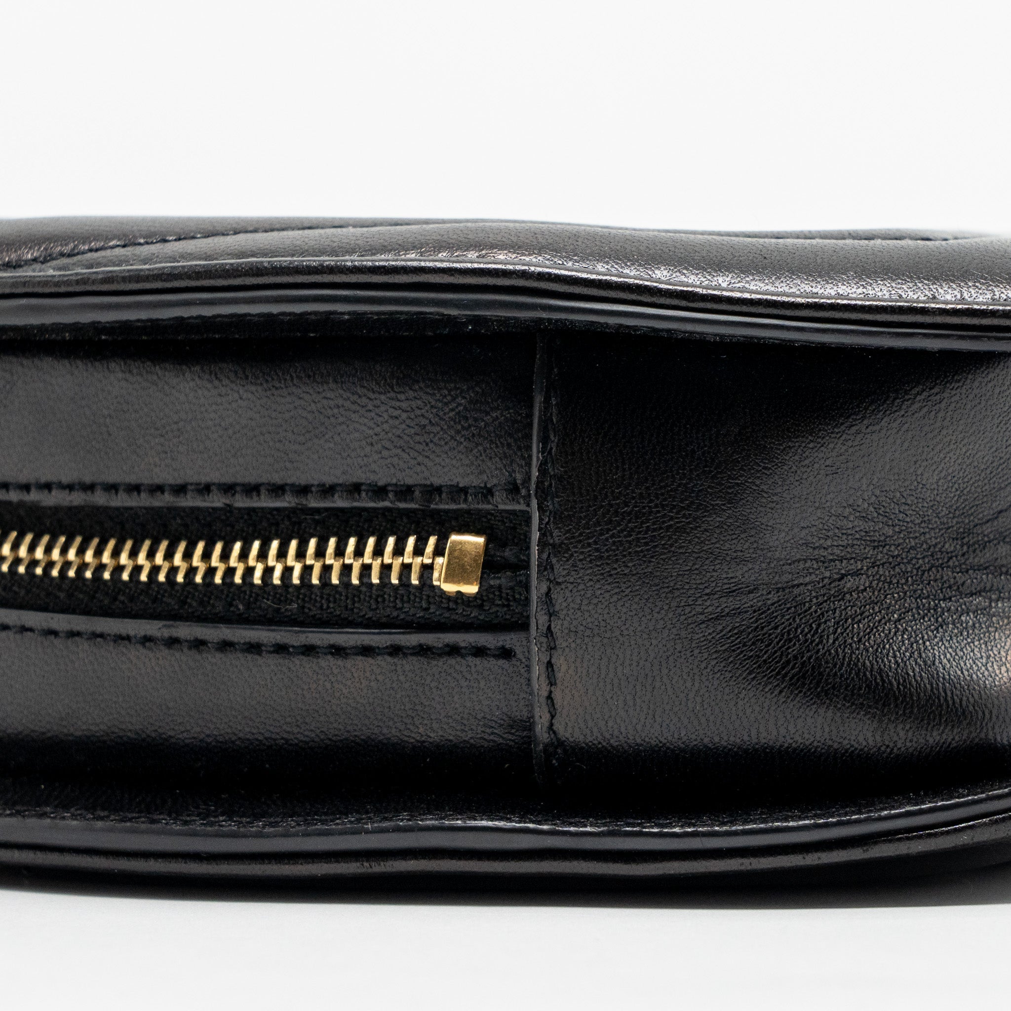 SAINT LAURENT/YSL LOVE HEART CHAIN BAG LAMBSKIN BLACK GHW