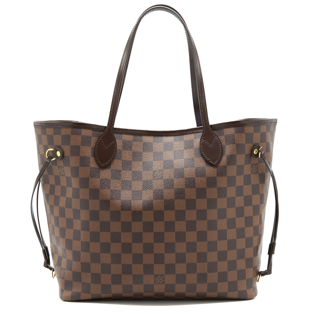 LOUIS VUITTON NEVERFULL MM DAMIER EBENE CANVAS /ROSE BALLERINE