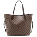 LOUIS VUITTON NEVERFULL MM DAMIER EBENE CANVAS /ROSE BALLERINE