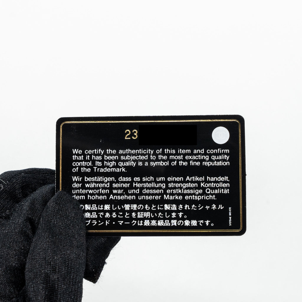 CHANEL PHONE HOLDER WITH CHAIN LAMBSKIN BLACK LGHW