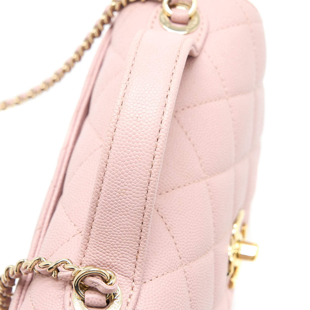 CHANEL SMALL BUSINESS AFFINITY BAG CAVIAR LIGHT PINK LGHW