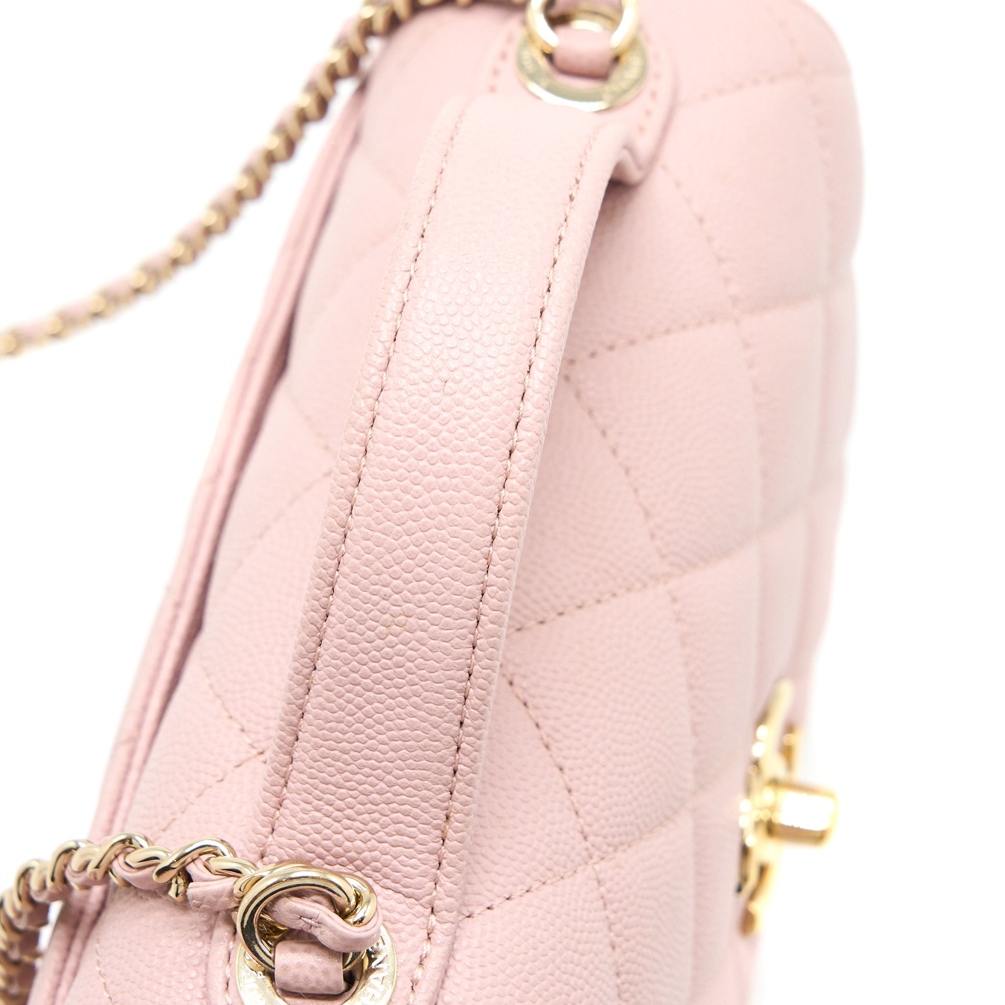 CHANEL SMALL BUSINESS AFFINITY BAG CAVIAR LIGHT PINK LGHW