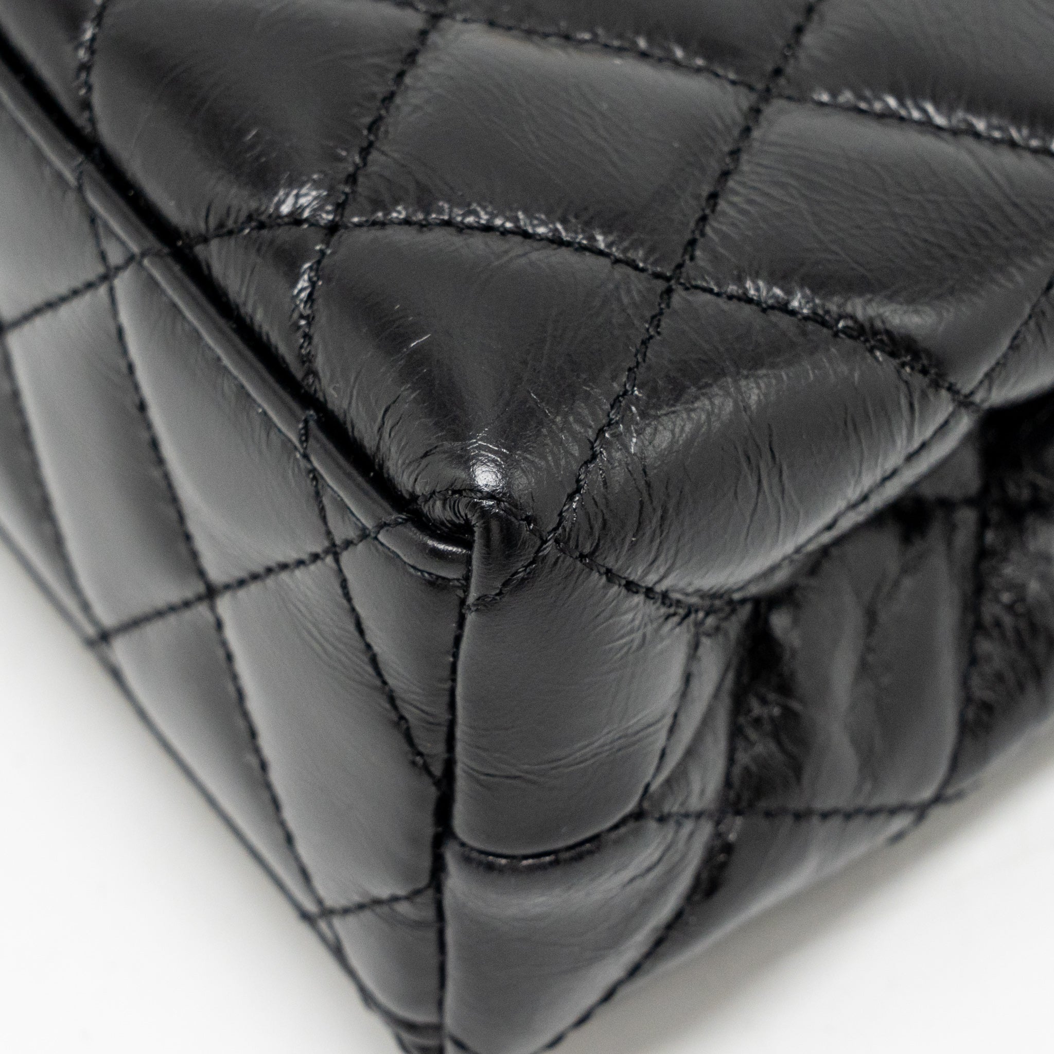 CHANEL MINI KELLY SHOPPING TOTE BAG CALFSKIN BLACK GHW (MICROCHIP)