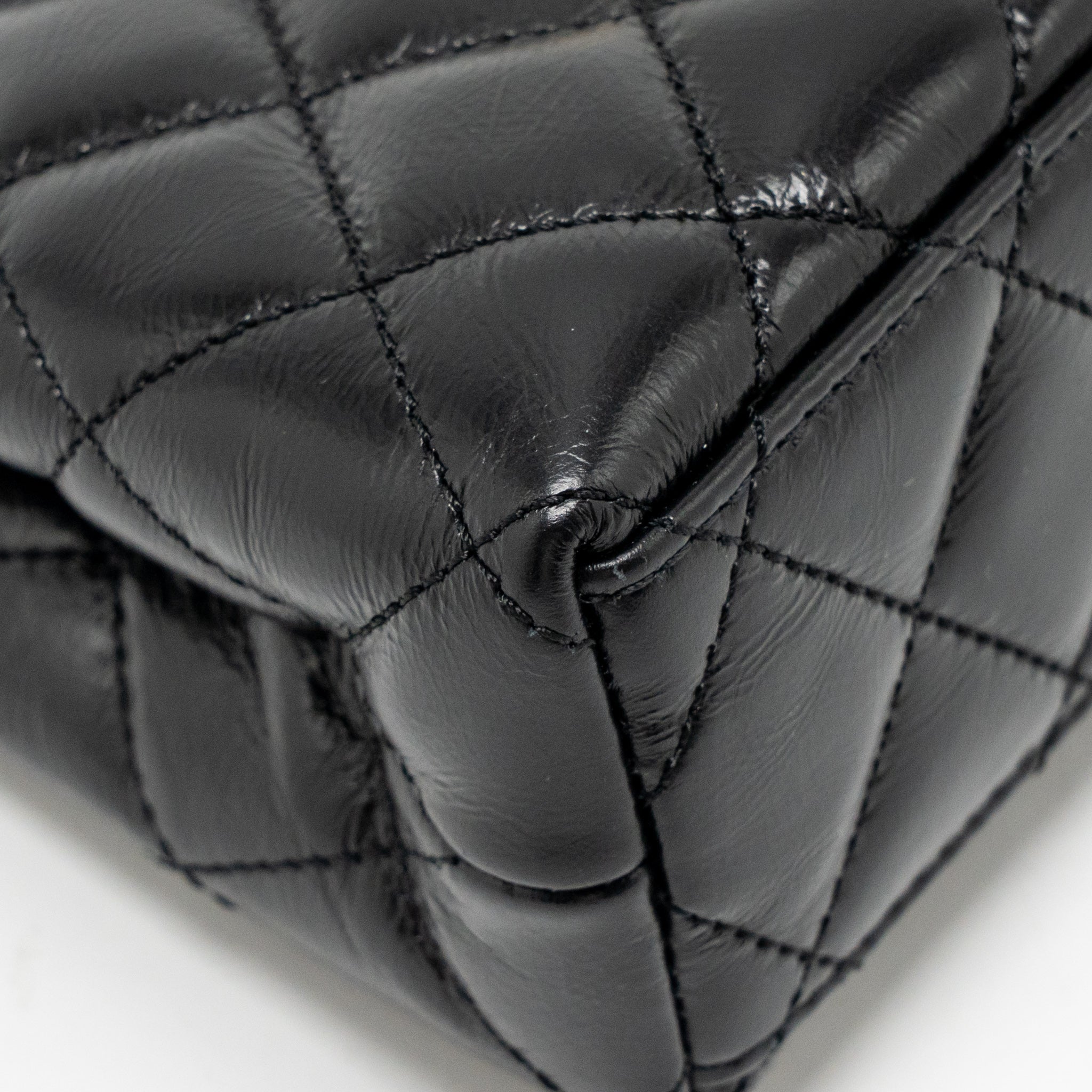 CHANEL MINI KELLY SHOPPING TOTE BAG CALFSKIN BLACK GHW (MICROCHIP)