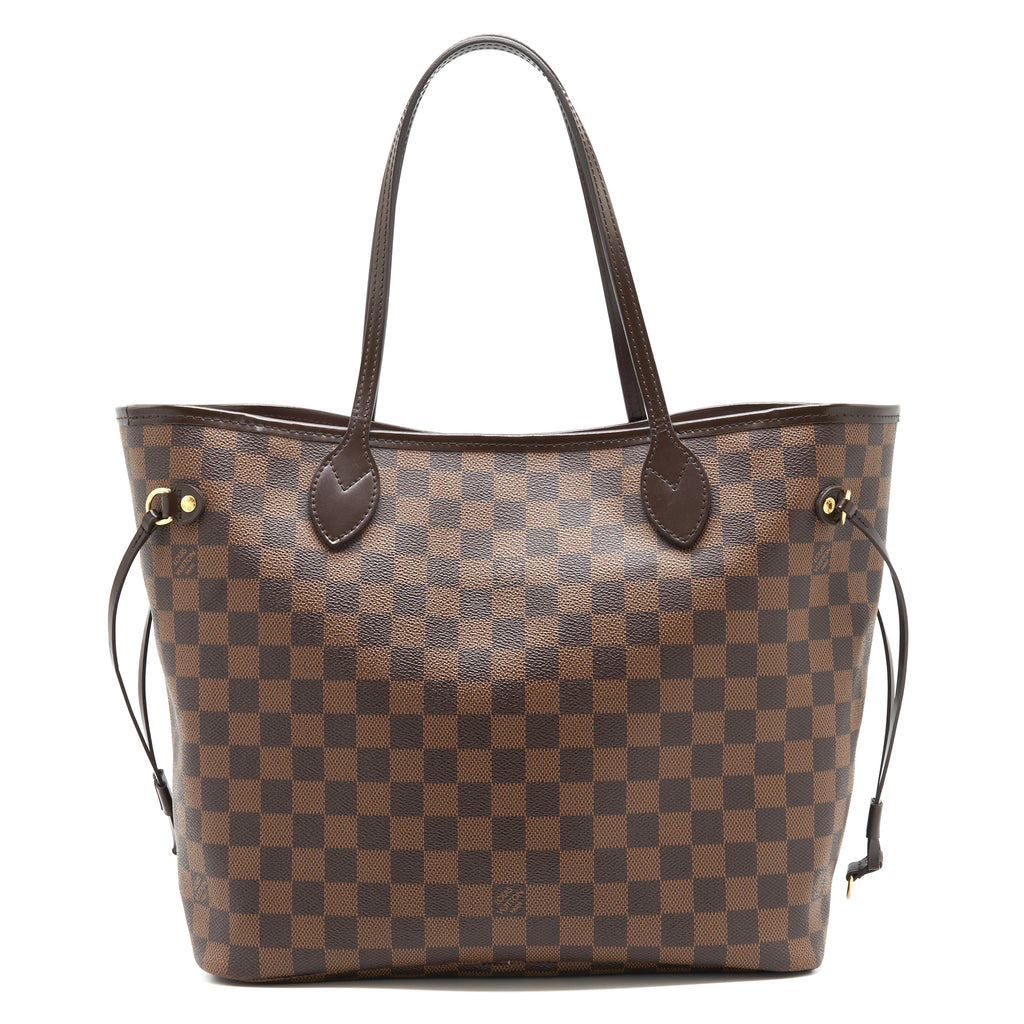 LOUIS VUITTON NEVERFULL MM DAMIER EBENE CANVAS /ROSE BALLERINE