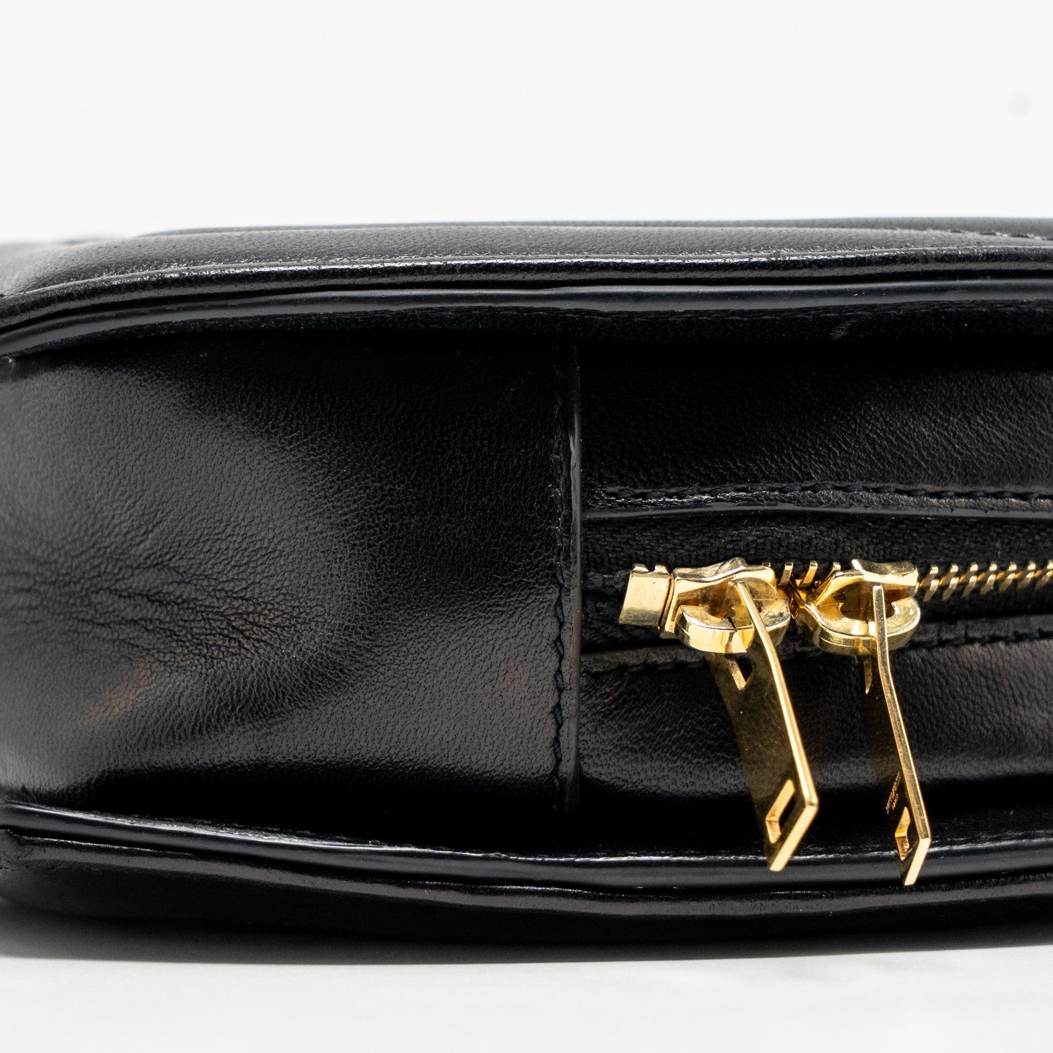 SAINT LAURENT/YSL LOVE HEART CHAIN BAG LAMBSKIN BLACK GHW