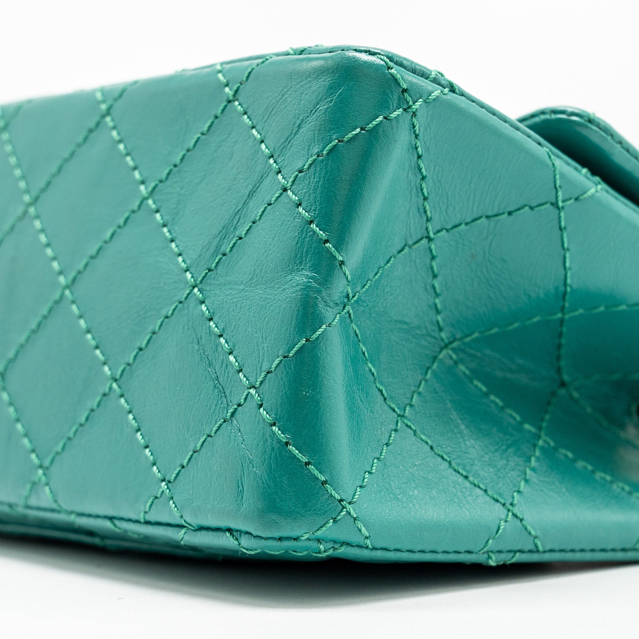 CHANEL MINI 2.55 REISSUE FLAP BAG CALFSKIN GREEN GHW