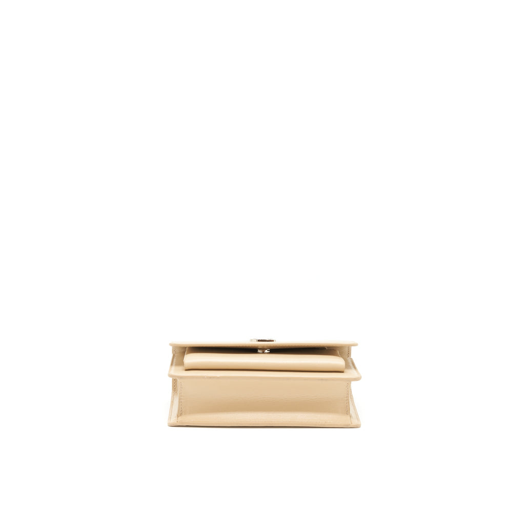 SAINT LAURENT MINI SUNSET CALFSKIN BEIGE SHW