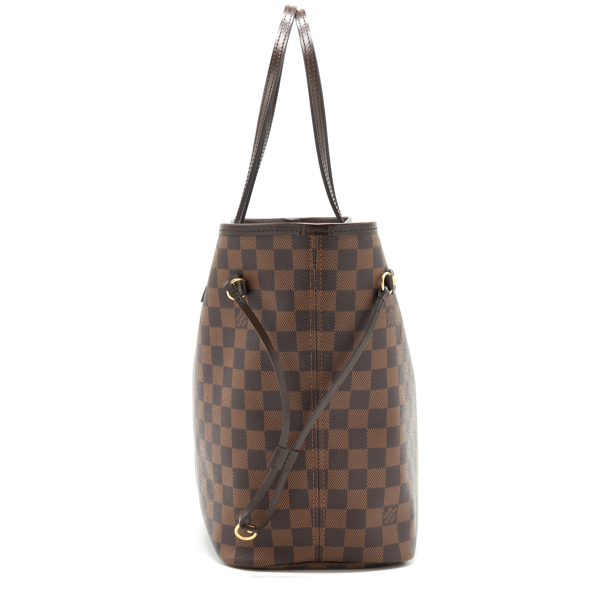 LOUIS VUITTON NEVERFULL MM DAMIER EBENE CANVAS /ROSE BALLERINE