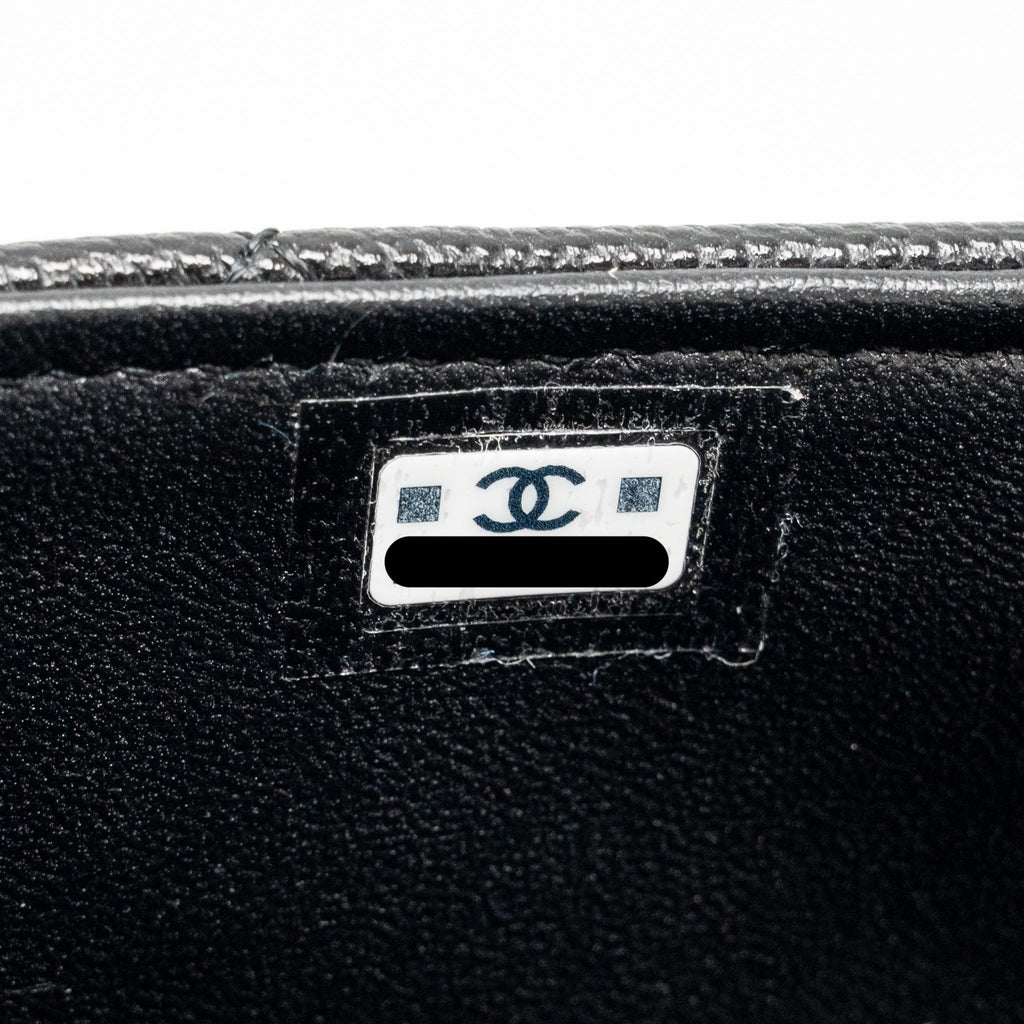 CHANEL TOP HANDLE QUILTED CC FLAP BAG CAVIAR BLACK LGHW (MICROCHIP)