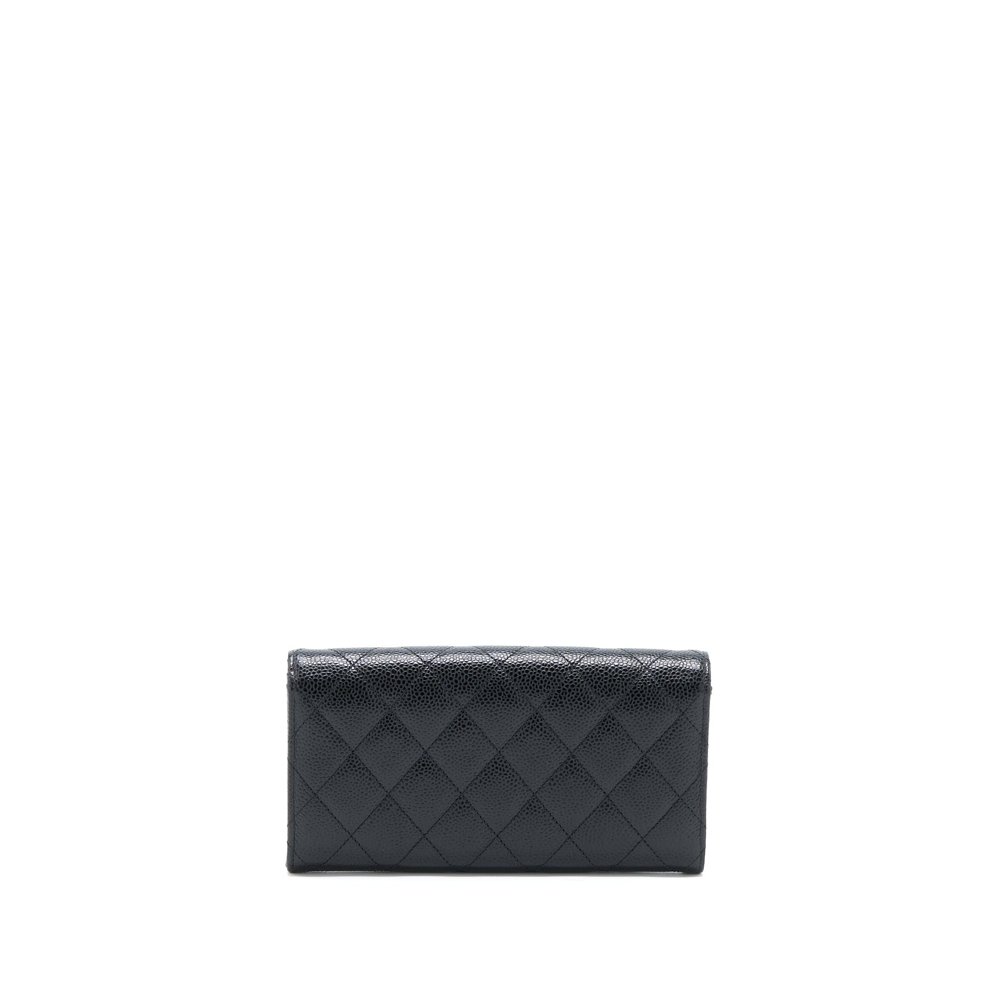 CHANEL CLASSIC FLAP LONG WALLET CAVIAR BLACK GHW