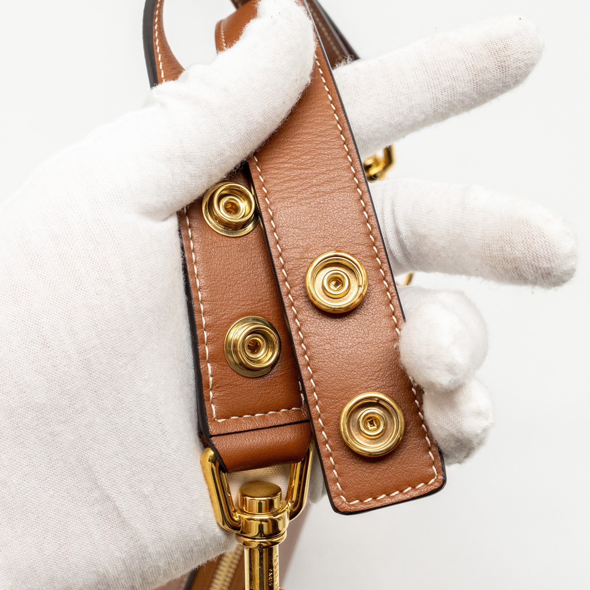 CELINE MEDIUM AVA STRAP BAG SMOOTH CALFSKIN TAN GHW